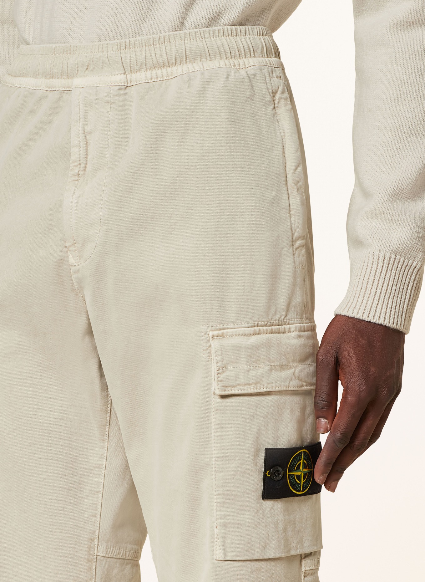 STONE ISLAND Cargohose Regular Tapered Fit, Farbe: BEIGE (Bild 5)