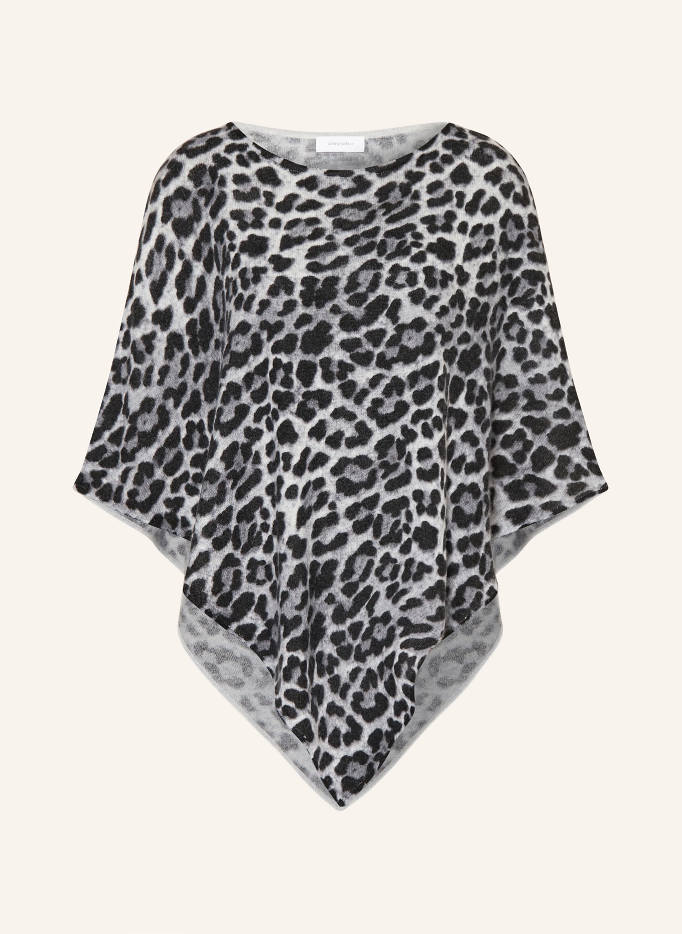 darling harbour Kašmírové pončo: LEOPRINT GRAU