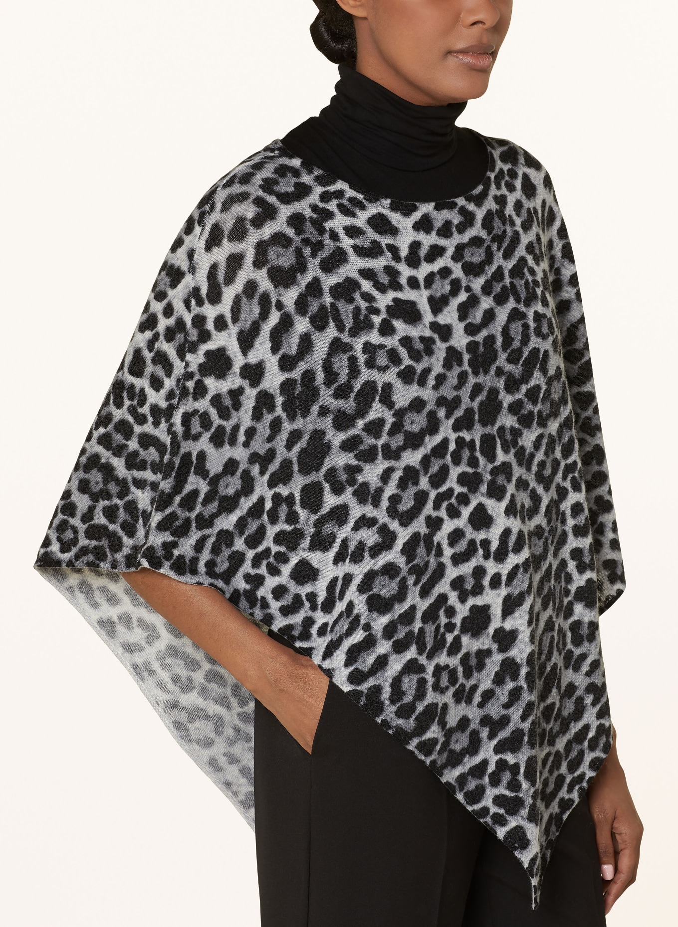 darling harbour Kašmírové pončo: LEOPRINT GRAU