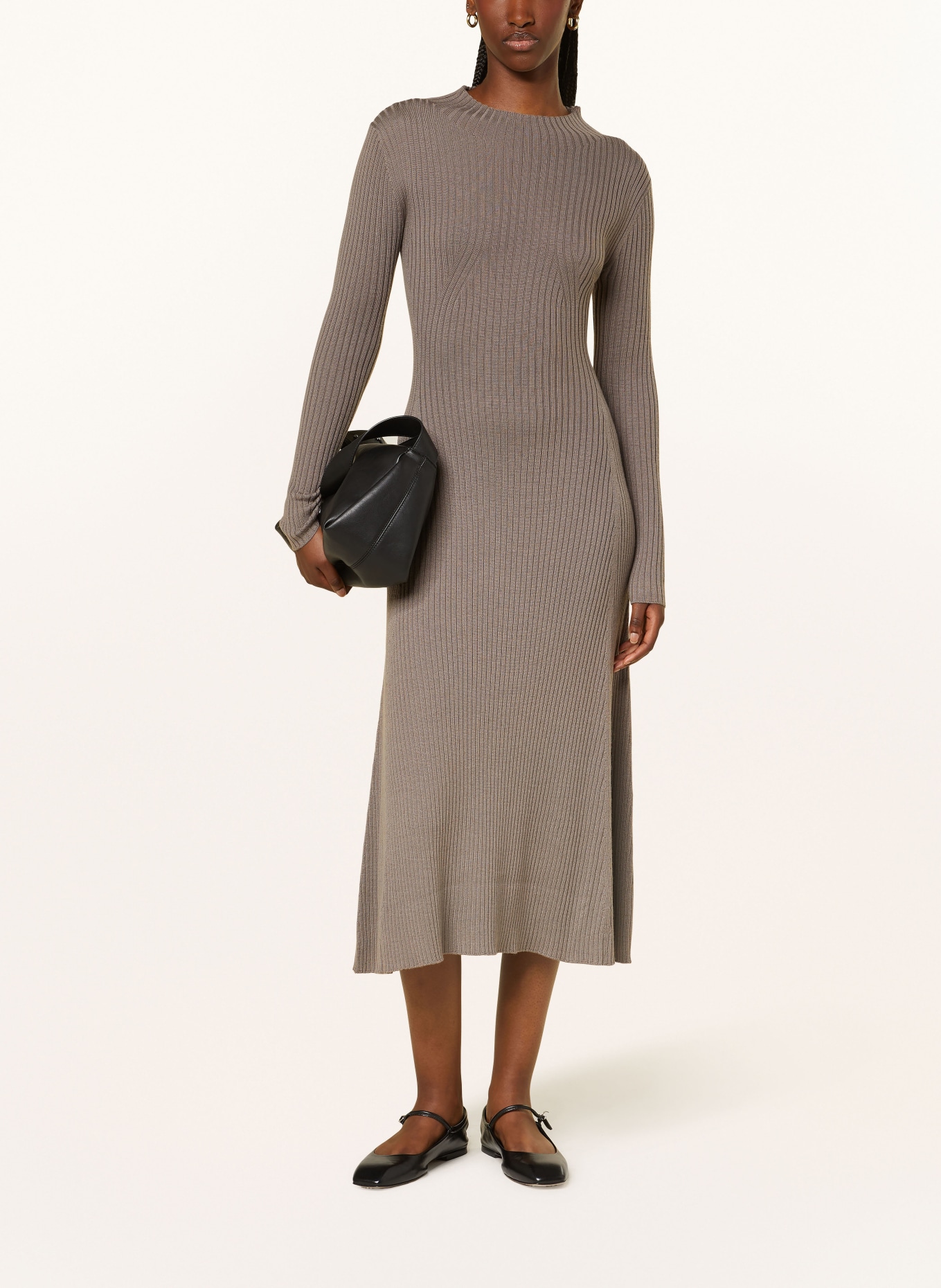 MRS & HUGS Sukienka z dzianiny: SZAROBRĄZOWY