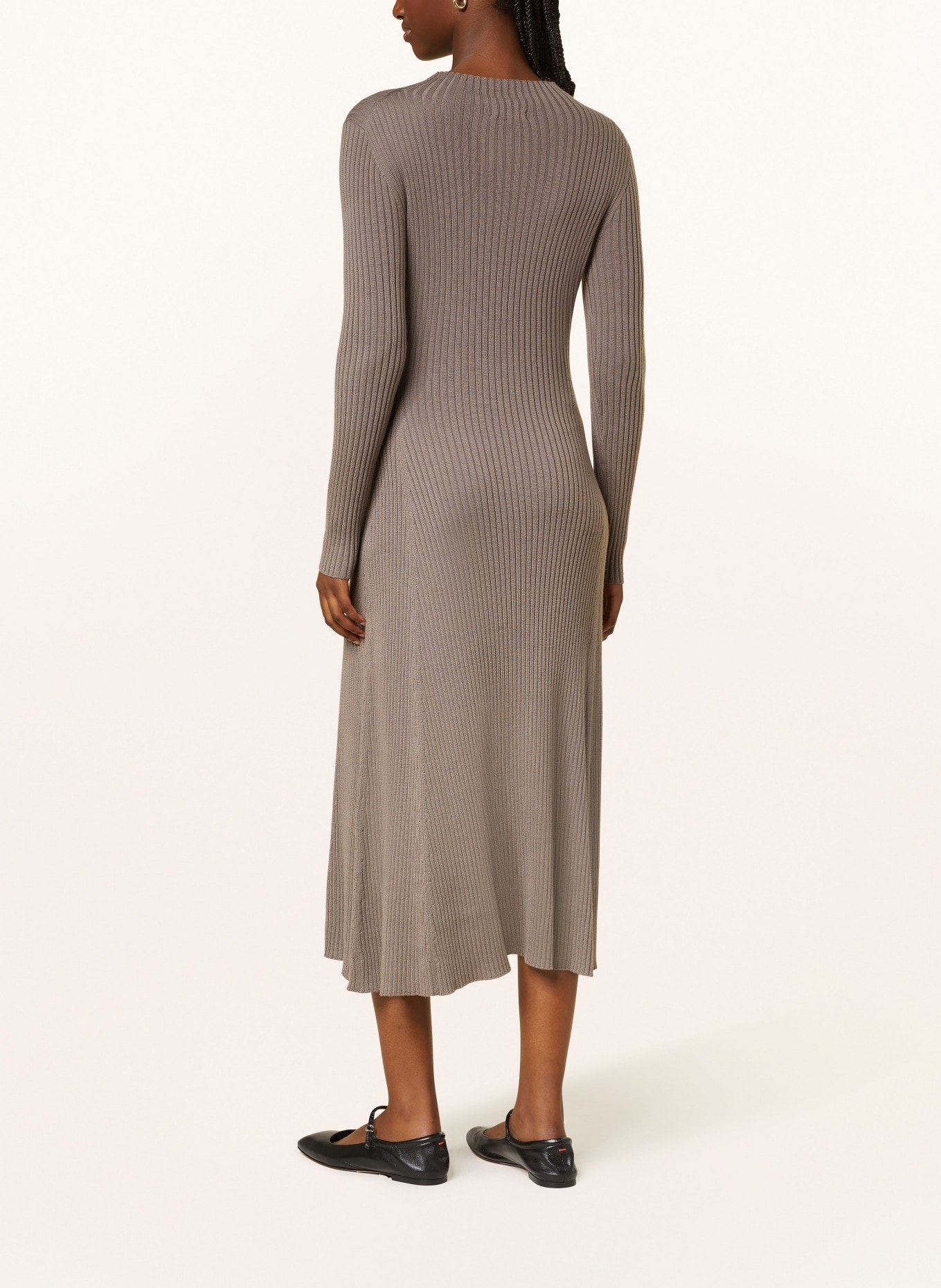 MRS & HUGS Sukienka z dzianiny: SZAROBRĄZOWY