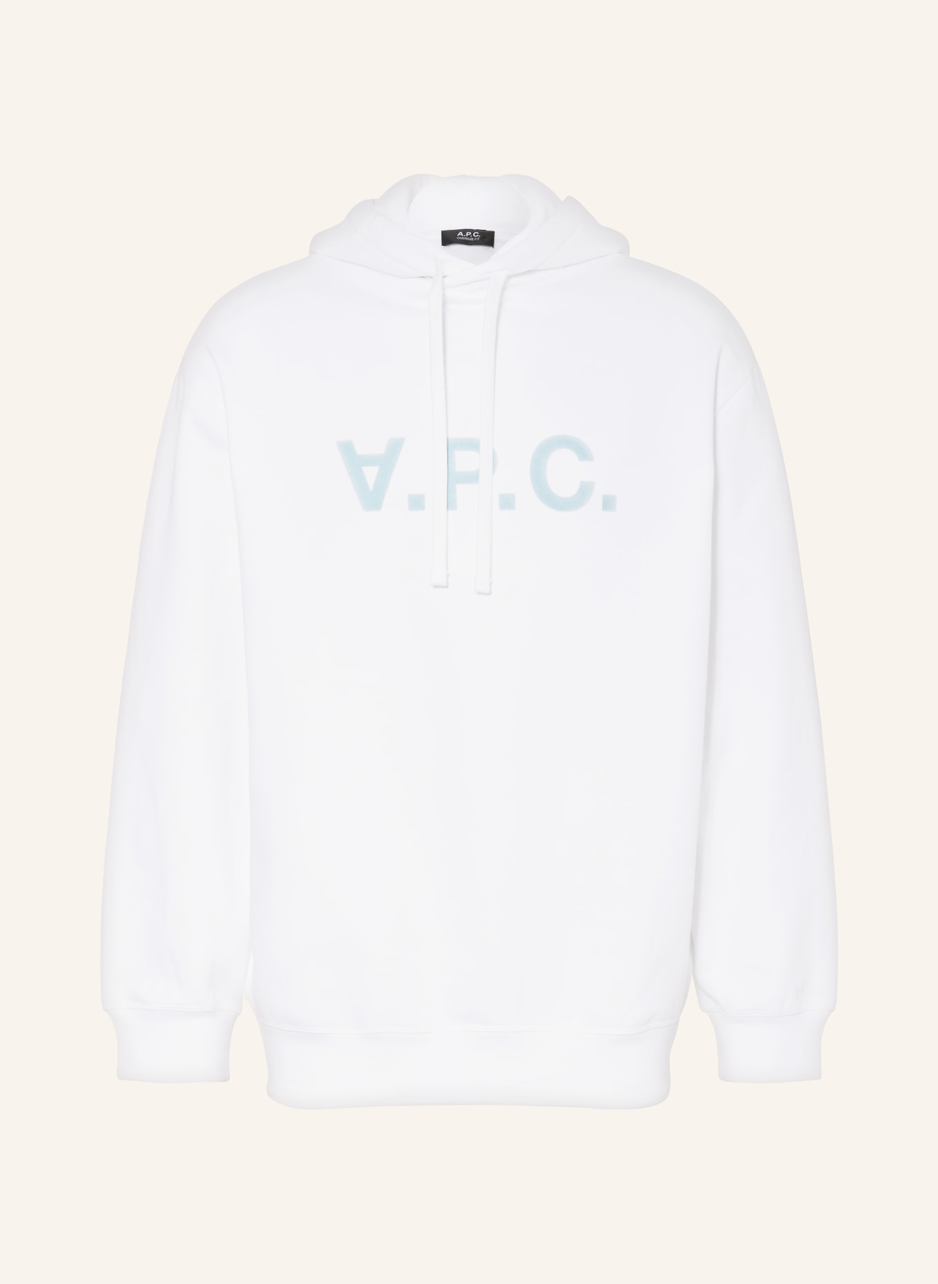 A.P.C. Hoodie, Color: WHITE/ LIGHT BLUE (Image 1)