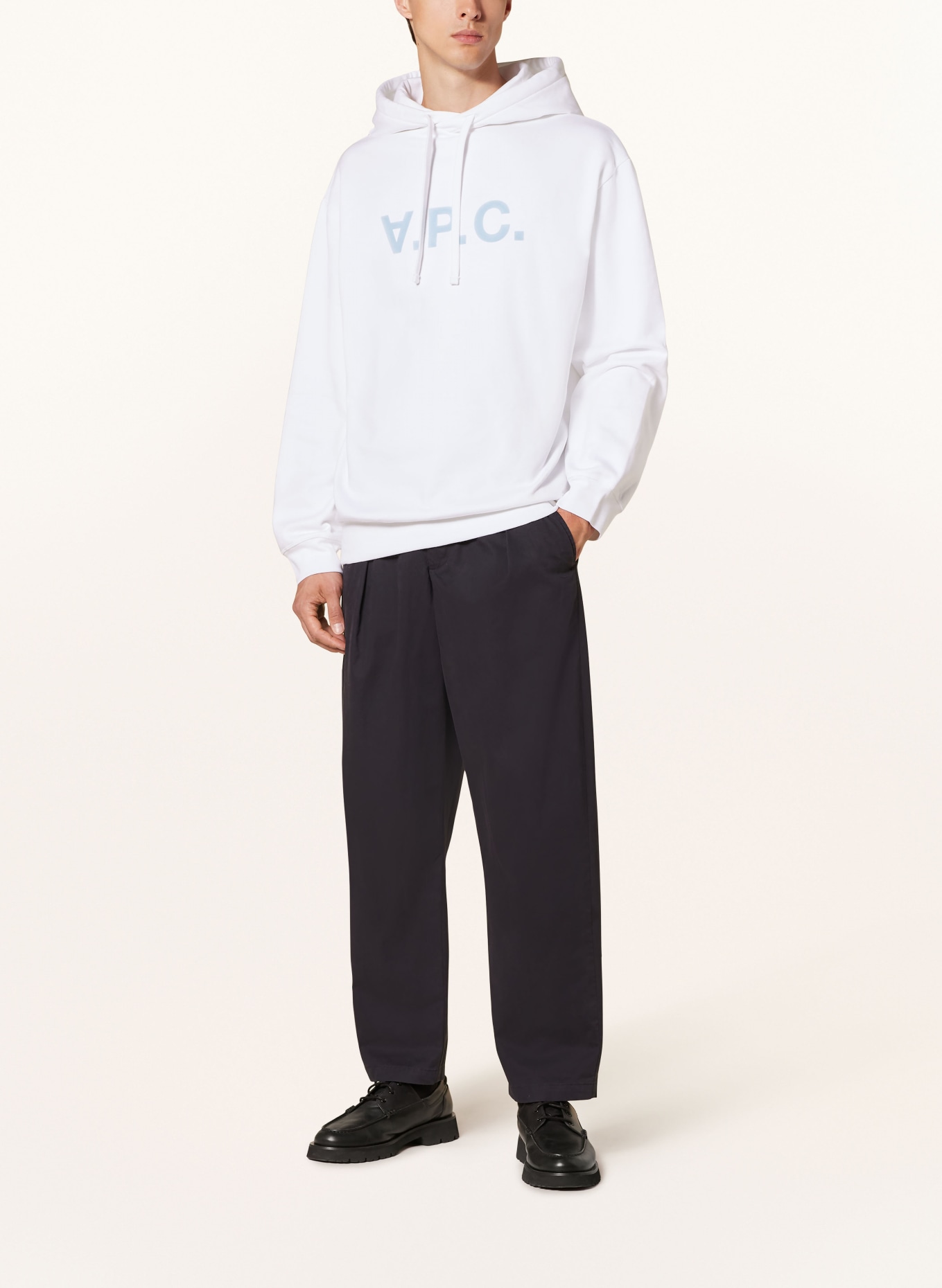 A.P.C. Hoodie, Color: WHITE/ LIGHT BLUE (Image 2)