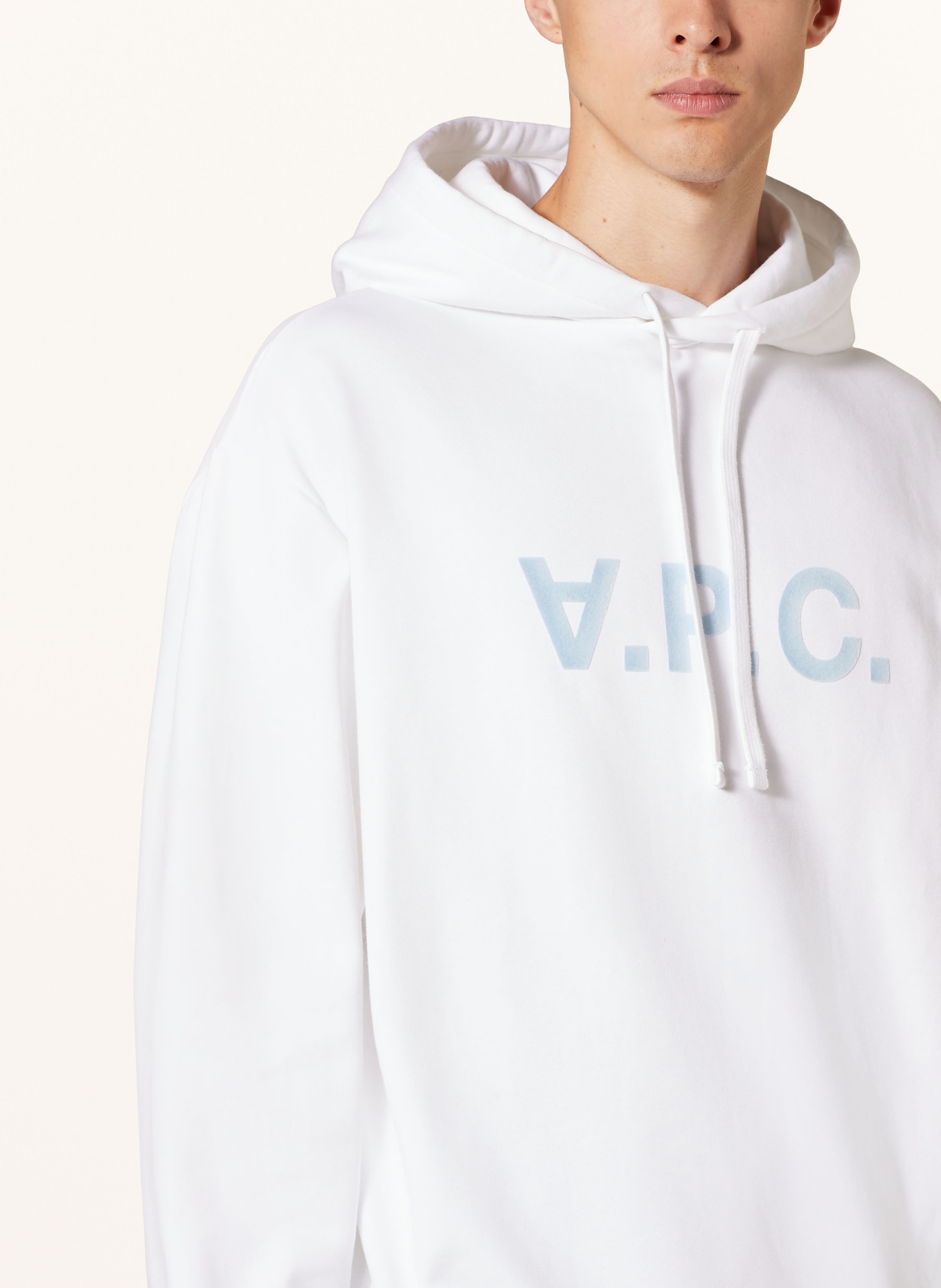 A.P.C. Hoodie, Color: WHITE/ LIGHT BLUE (Image 5)