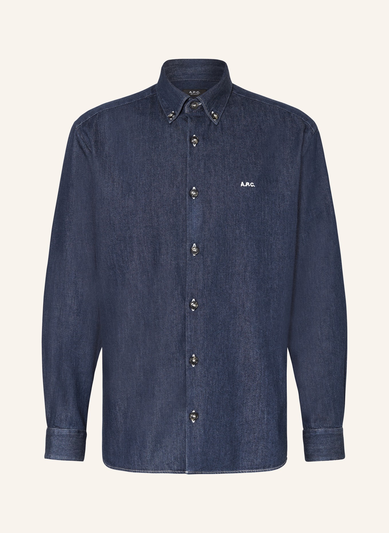 A.P.C. Denim shirt MATTHIAS relaxed fit in dark blue