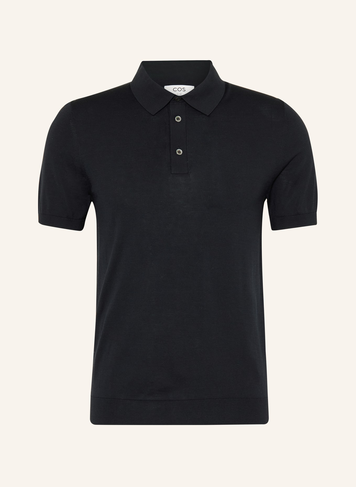 COS Poloshirt Slim Fit mit Seide, Farbe: DUNKELBLAU (Bild 1)