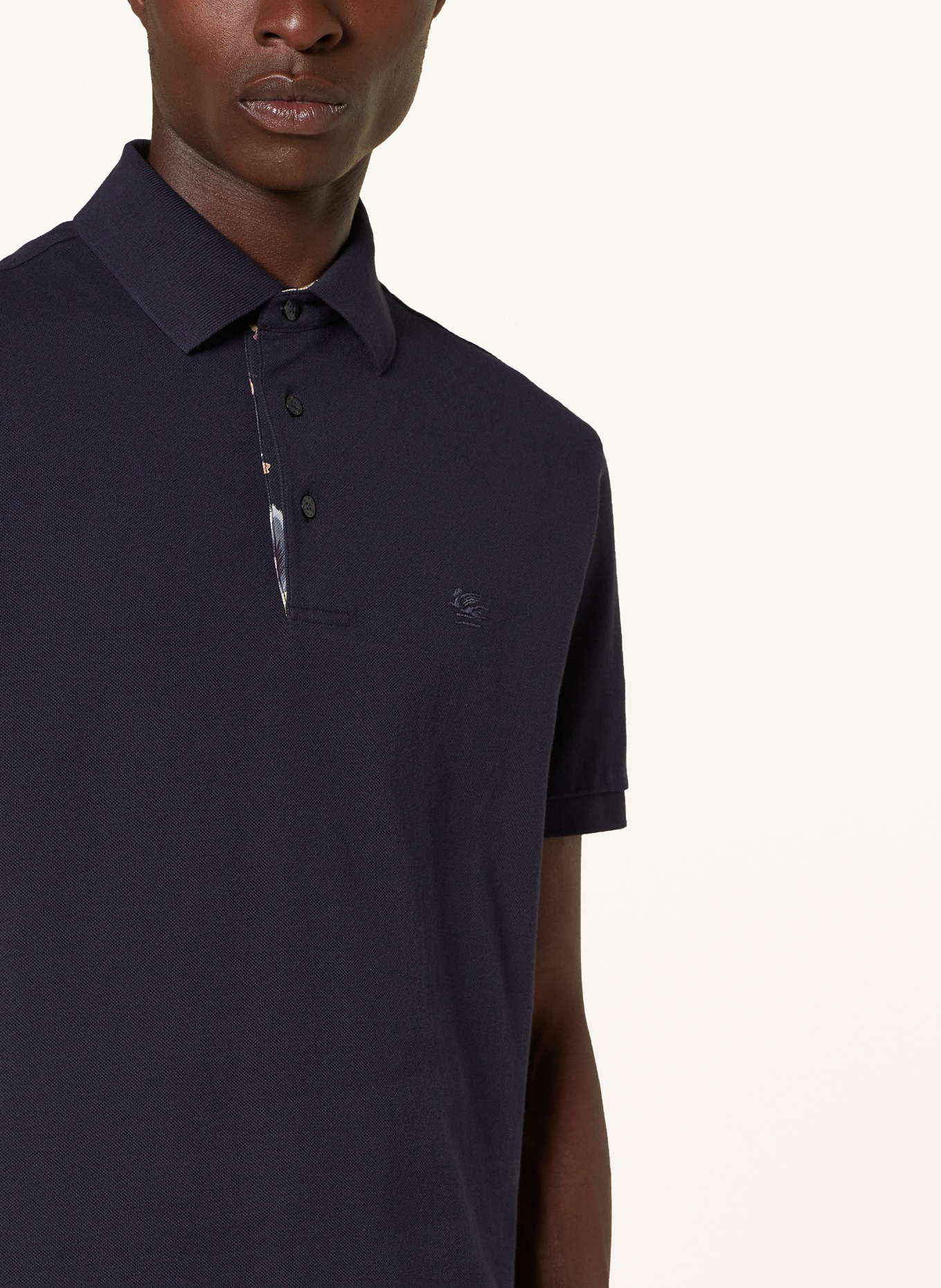 ETRO Piqué-Poloshirt, Farbe: DUNKELBLAU (Bild 4)