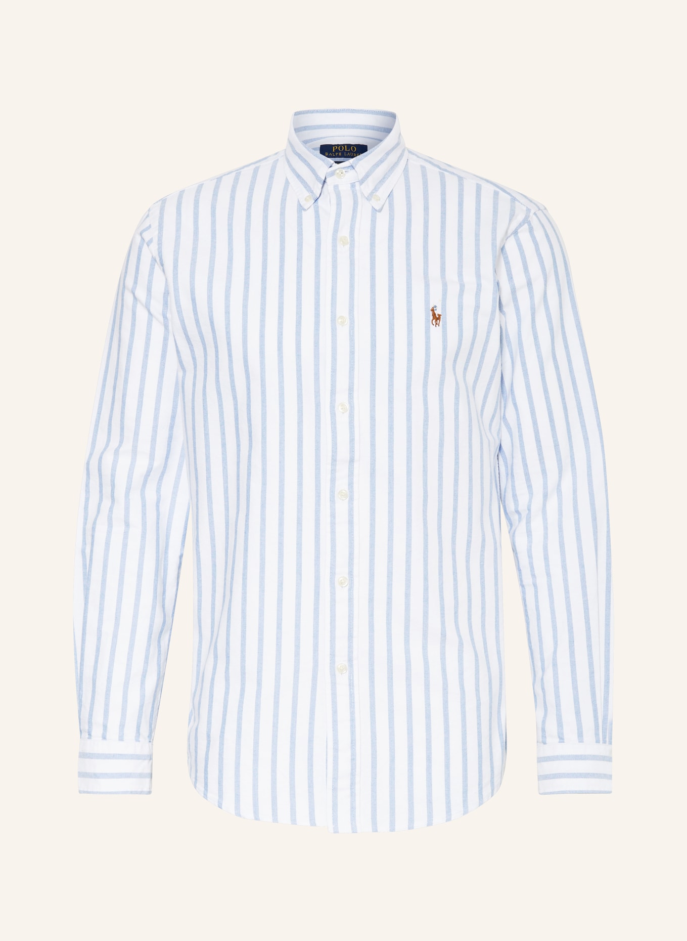 POLO RALPH LAUREN Oxfordhemd Custom Fit, Farbe: WEISS/ HELLBLAU (Bild 1)