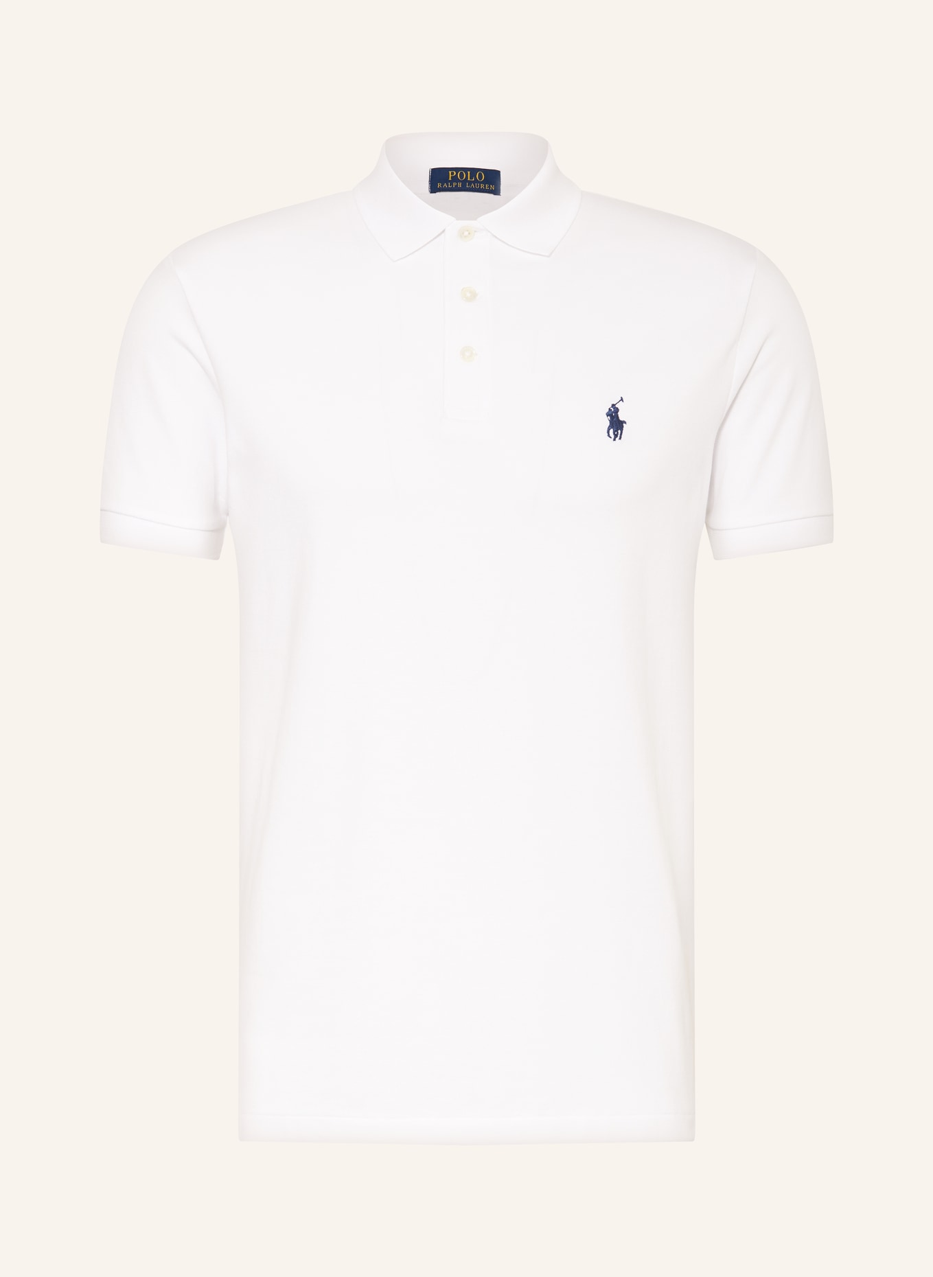 POLO RALPH LAUREN Piqué-Poloshirt Custom Slim Fit, Farbe: WEISS (Bild 1)