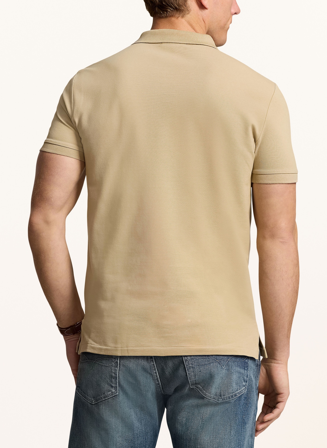 POLO RALPH LAUREN Piqué-Poloshirt Custom Slim Fit, Farbe: BEIGE (Bild 3)