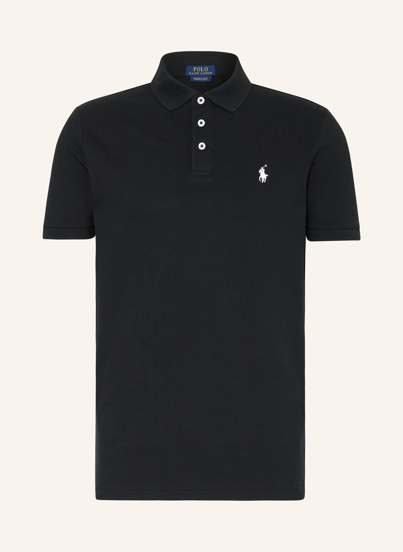 POLO RALPH LAUREN Polokošile z piké Custom Slim Fit, Barva: ČERNÁ (Obrázek 1)