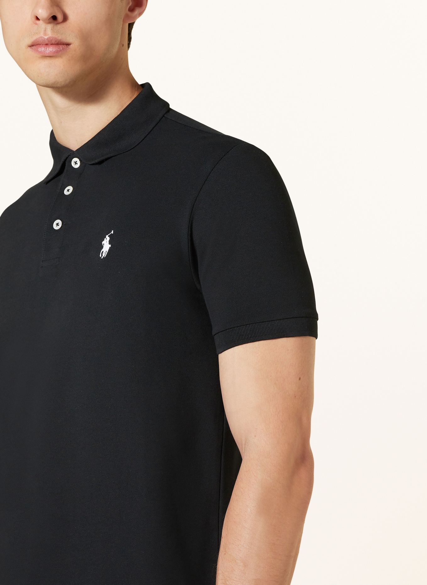 POLO RALPH LAUREN Polokošile z piké Custom Slim Fit, Barva: ČERNÁ (Obrázek 4)