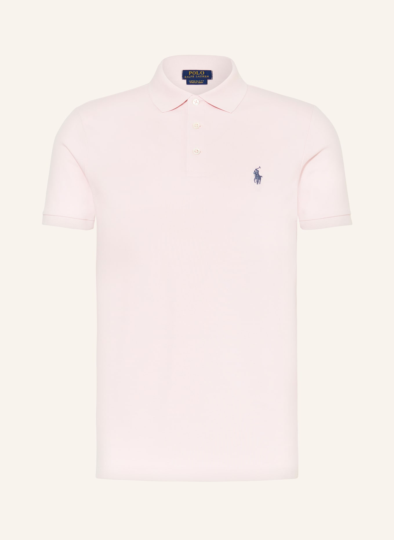 POLO RALPH LAUREN Piqué-Poloshirt Custom Slim Fit, Farbe: HELLROSA (Bild 1)