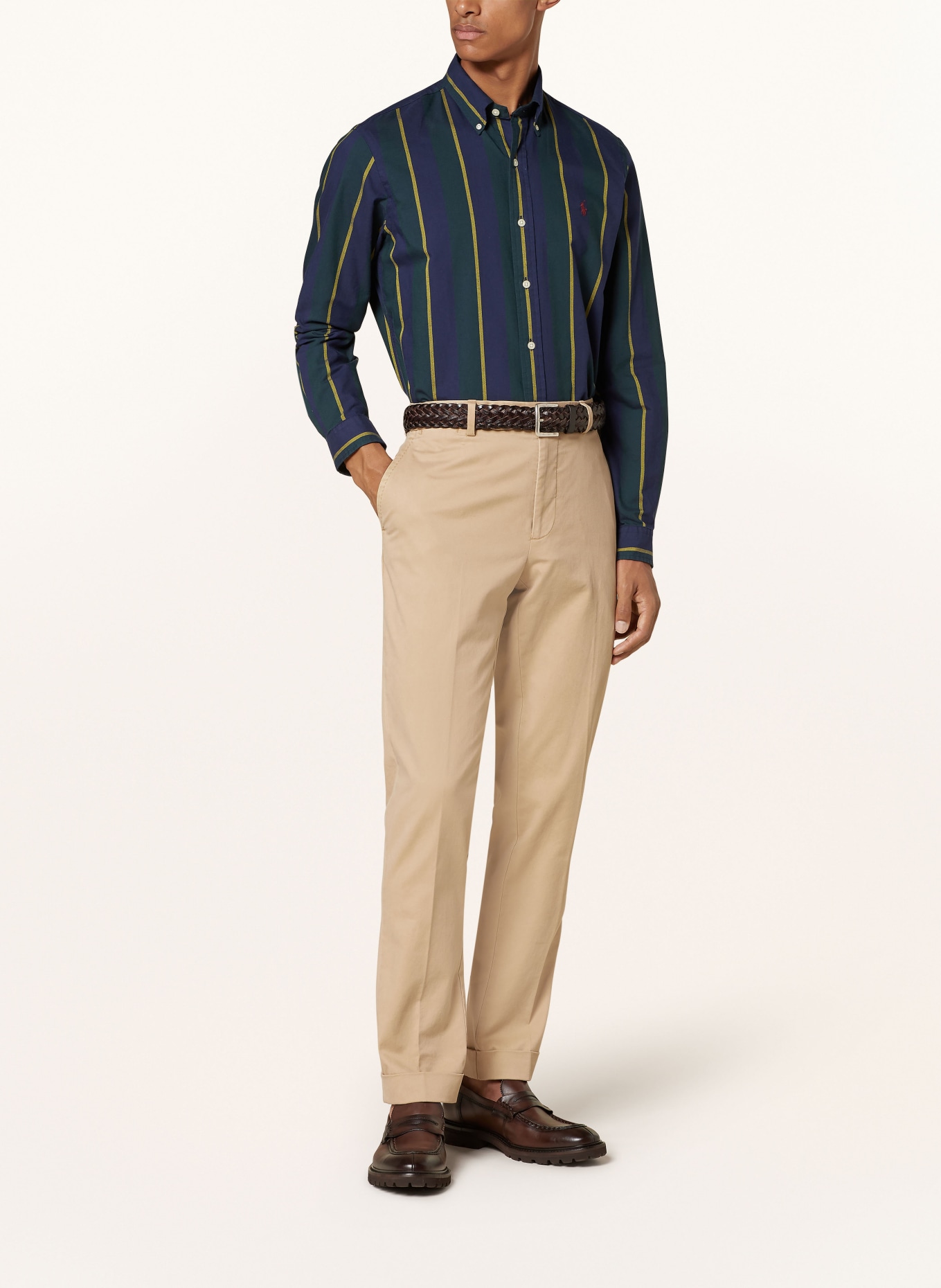 POLO RALPH LAUREN Oxfordhemd Classic Fit: DUNKELBLAU / DUNKELGRÜN