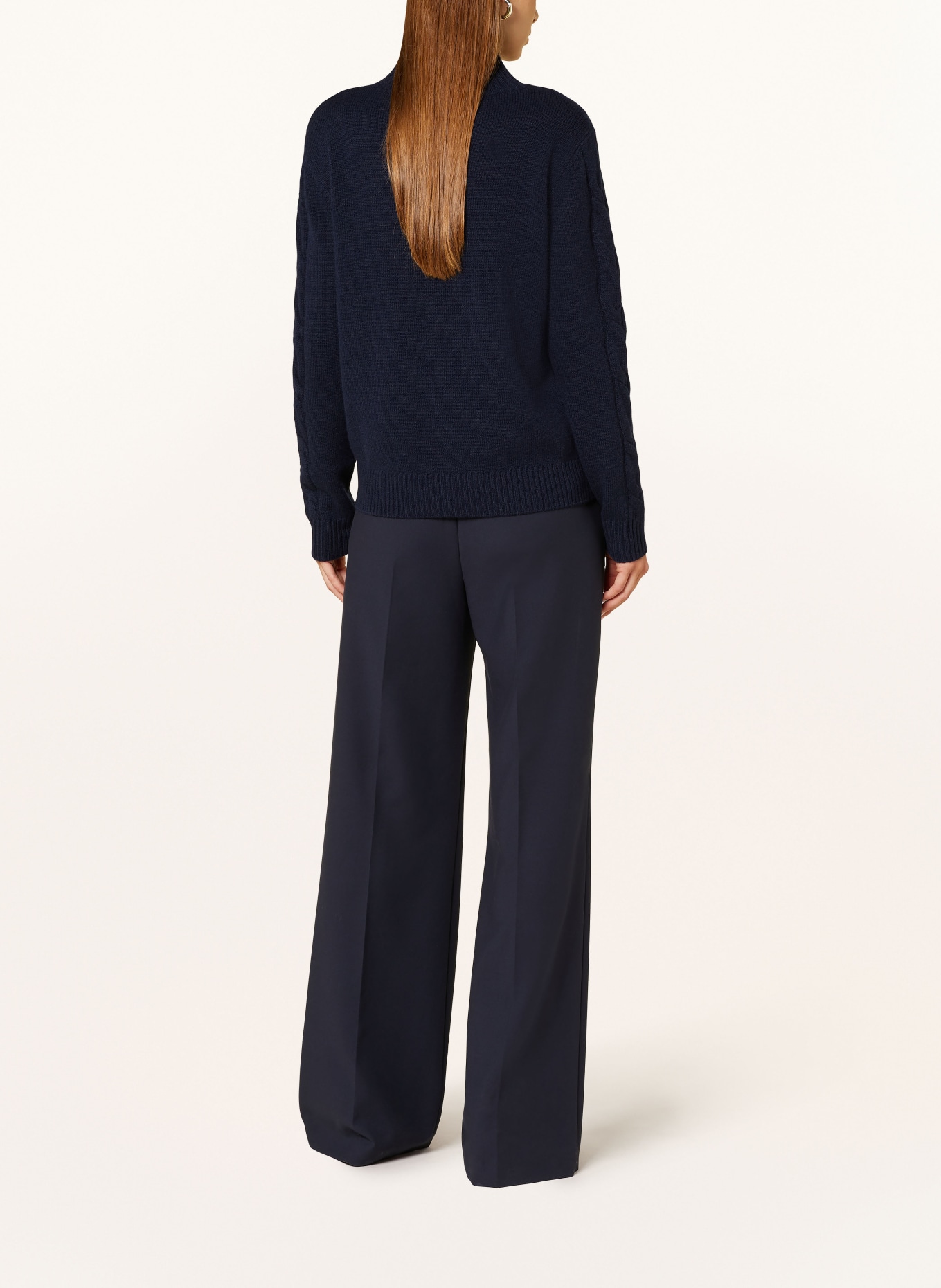 darling harbour Sweater with cashmere: DARK BLUE