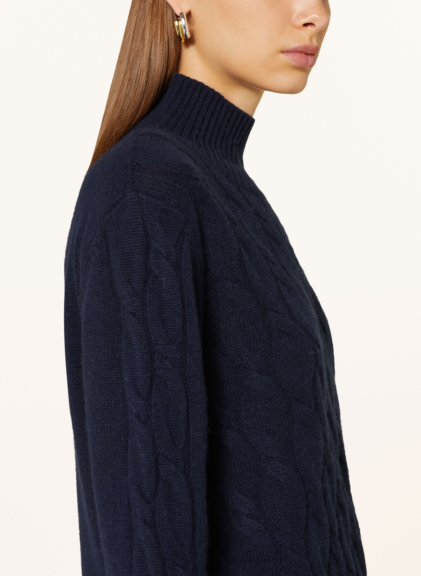 darling harbour Sweater with cashmere: DARK BLUE