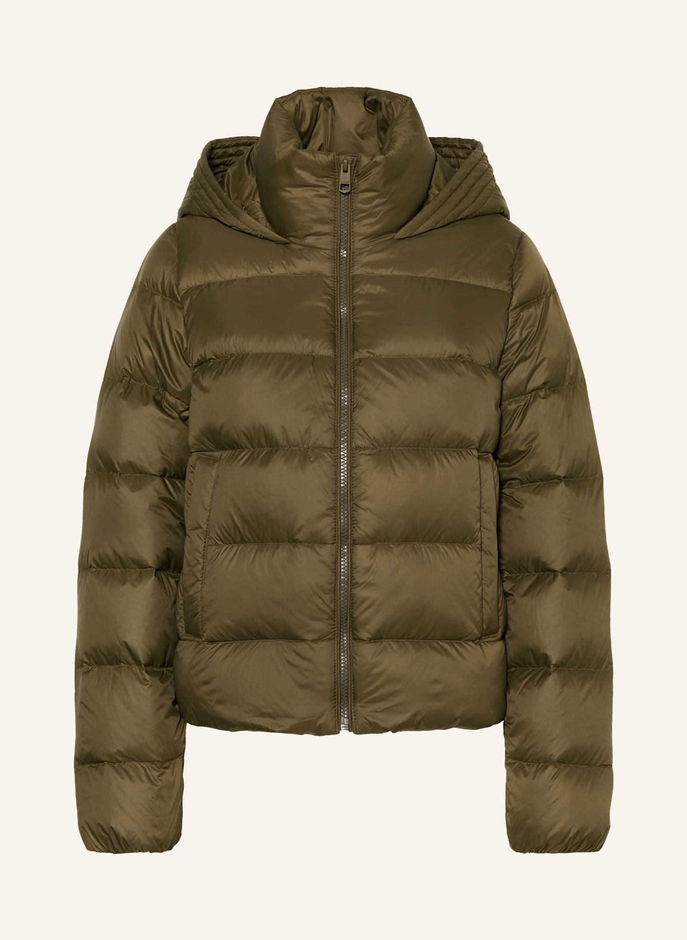 TOMMY HILFIGER Péřová bunda: ZELENÁ