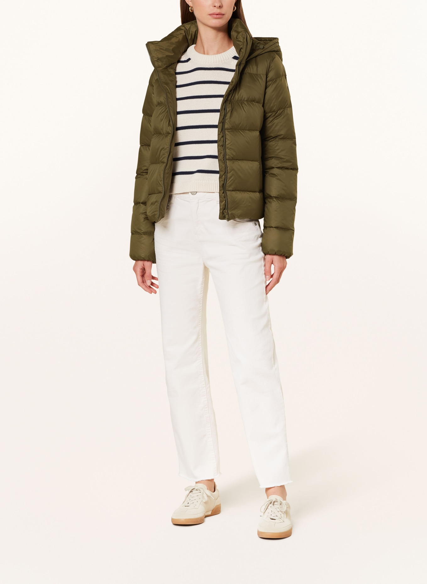 TOMMY HILFIGER Péřová bunda: ZELENÁ