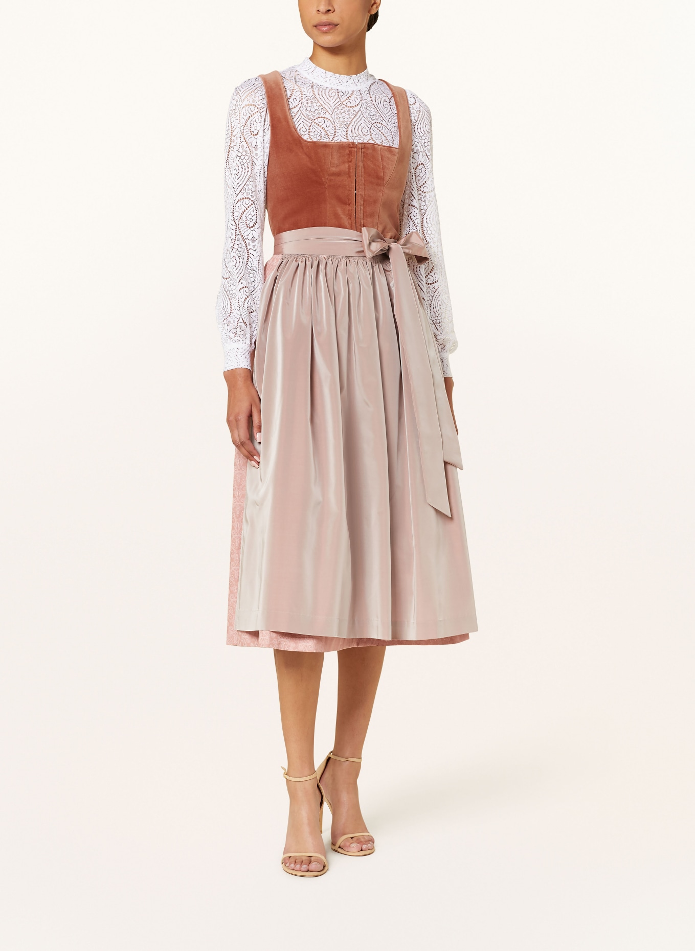 Johann & Johanna Sukienka bawarska: RÓŻOWOZLOTY / BRUDNY RÓŻ / BLADORÓŻOWY