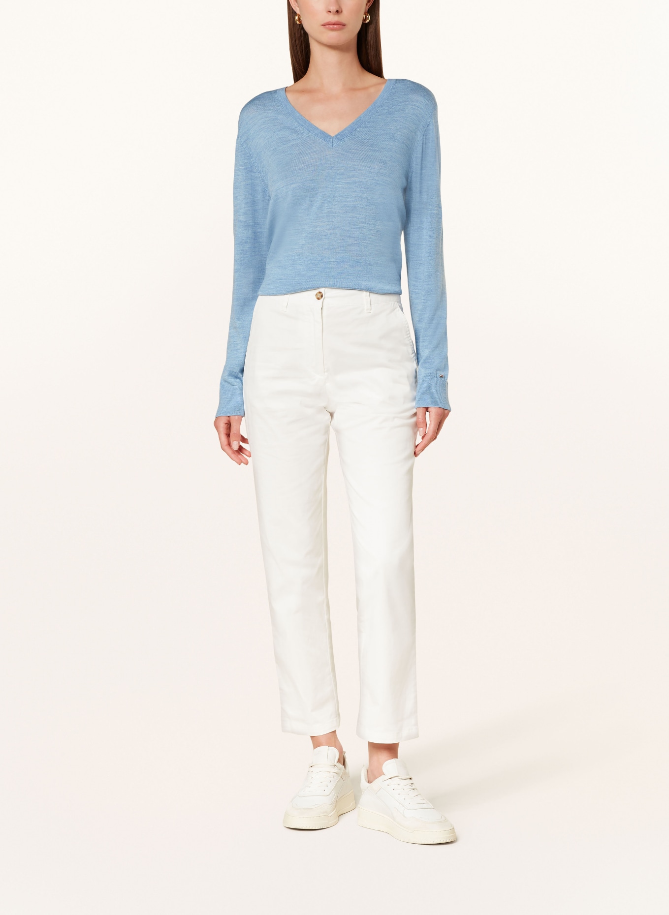 TOMMY HILFIGER Pullover: HELLBLAU