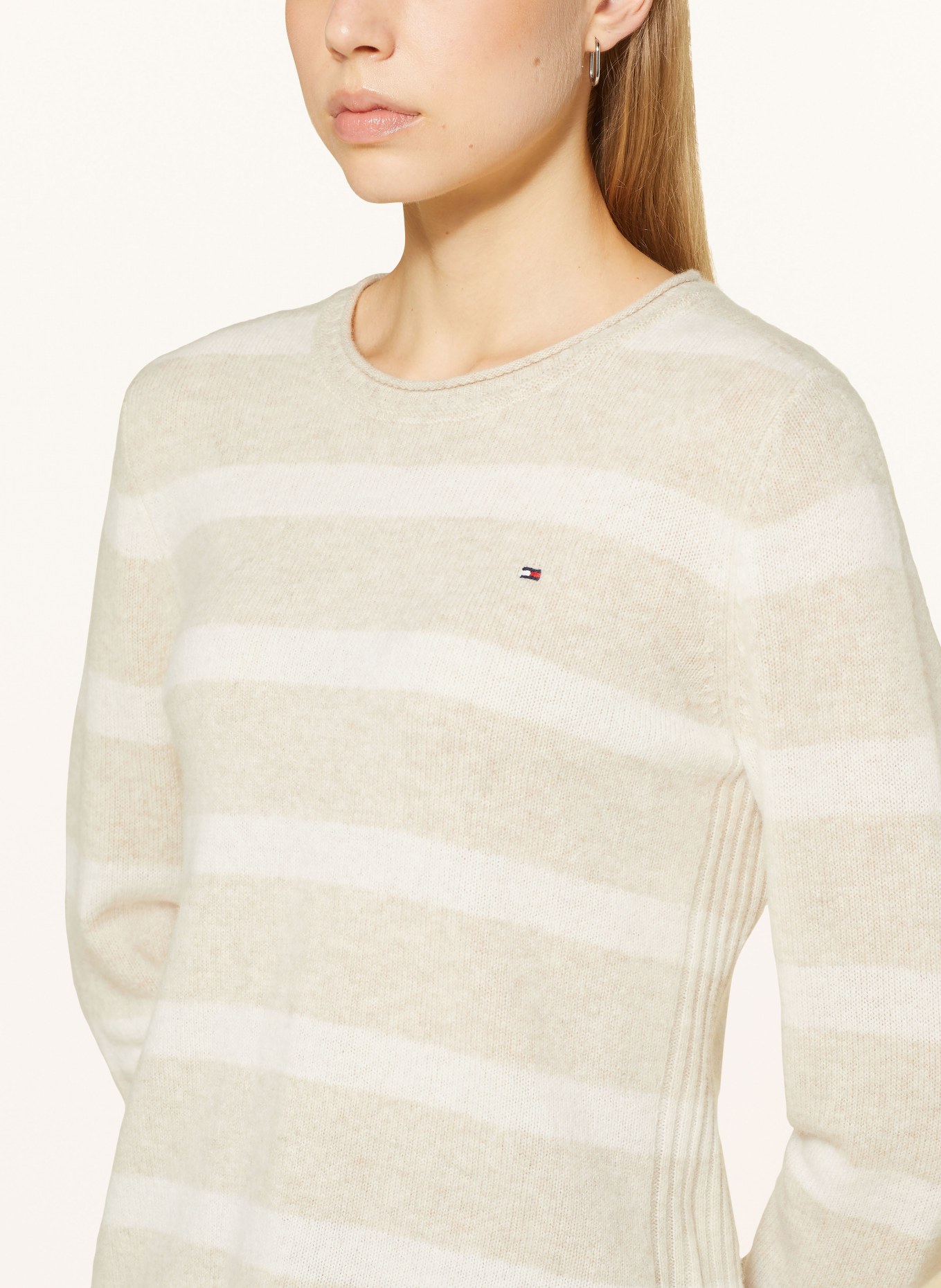 TOMMY HILFIGER pull: BEIGE / ÉCRU