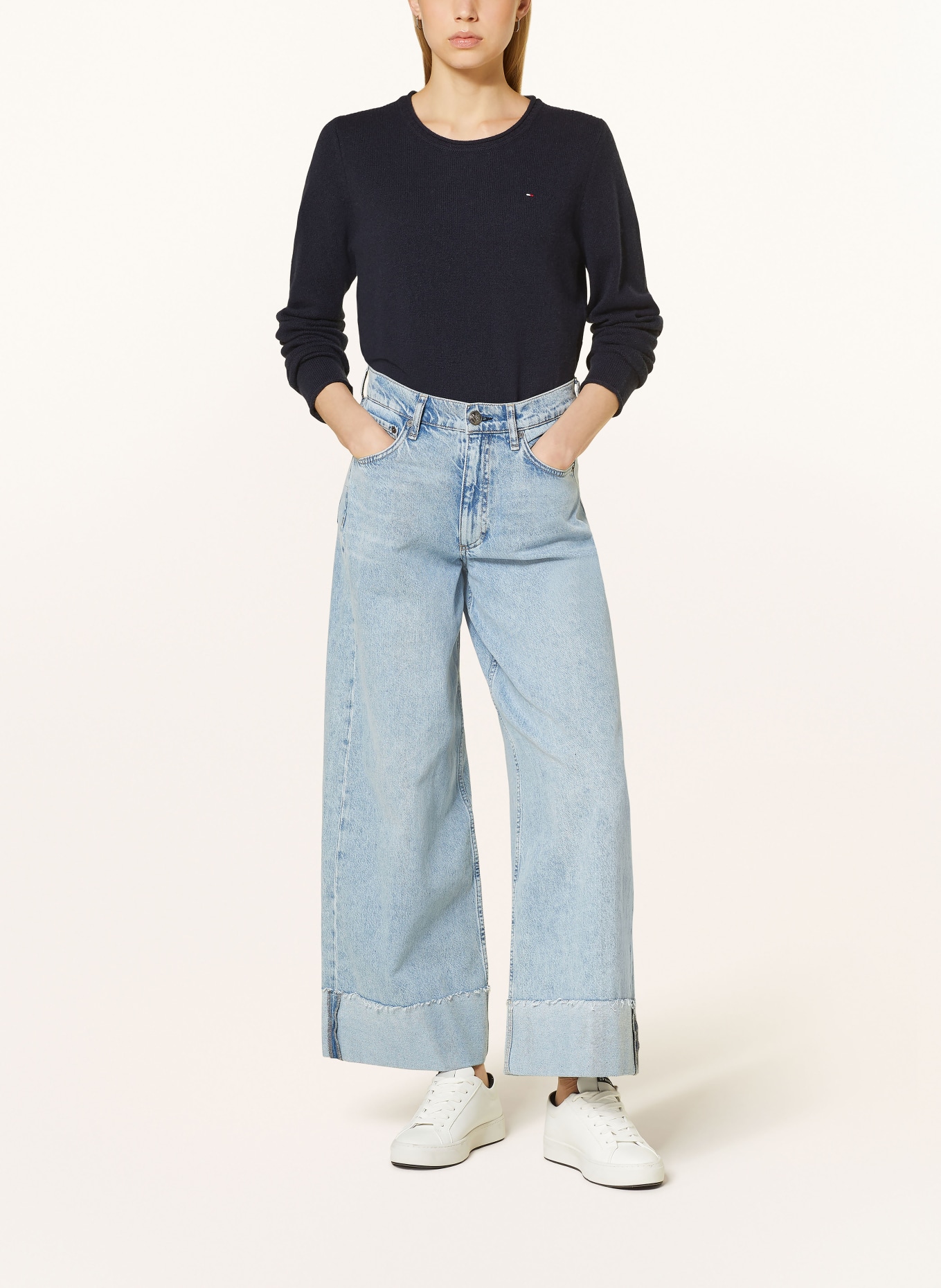 TOMMY HILFIGER Sweter: GRANATOWY