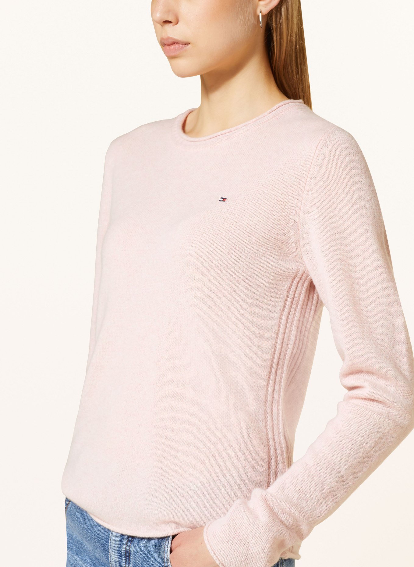 TOMMY HILFIGER Svetr: SVĚTLE RŮŽOVÁ