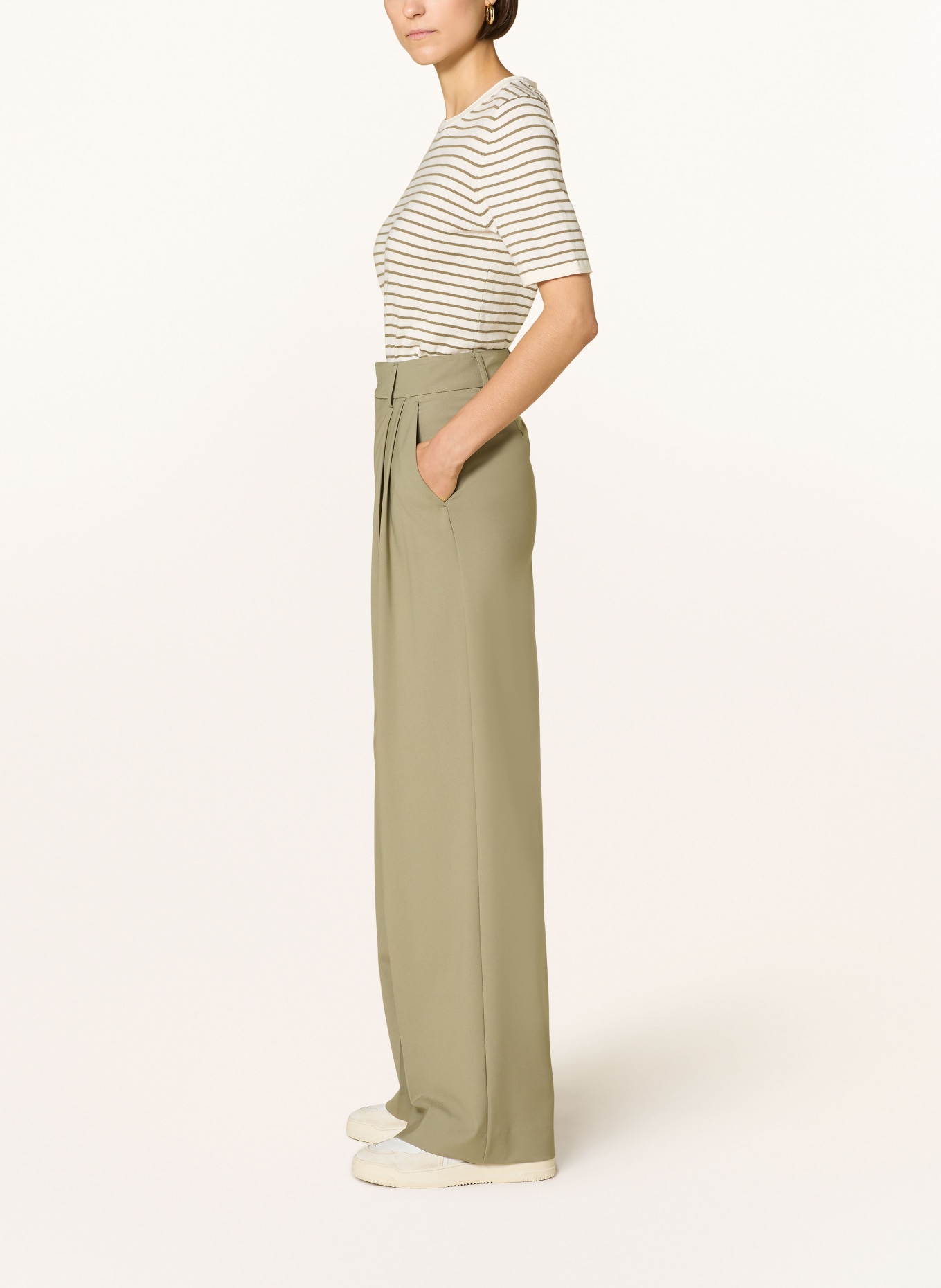 MOS MOSH Trousers MMKAY PIET, Color: LIGHT GREEN (Image 4)