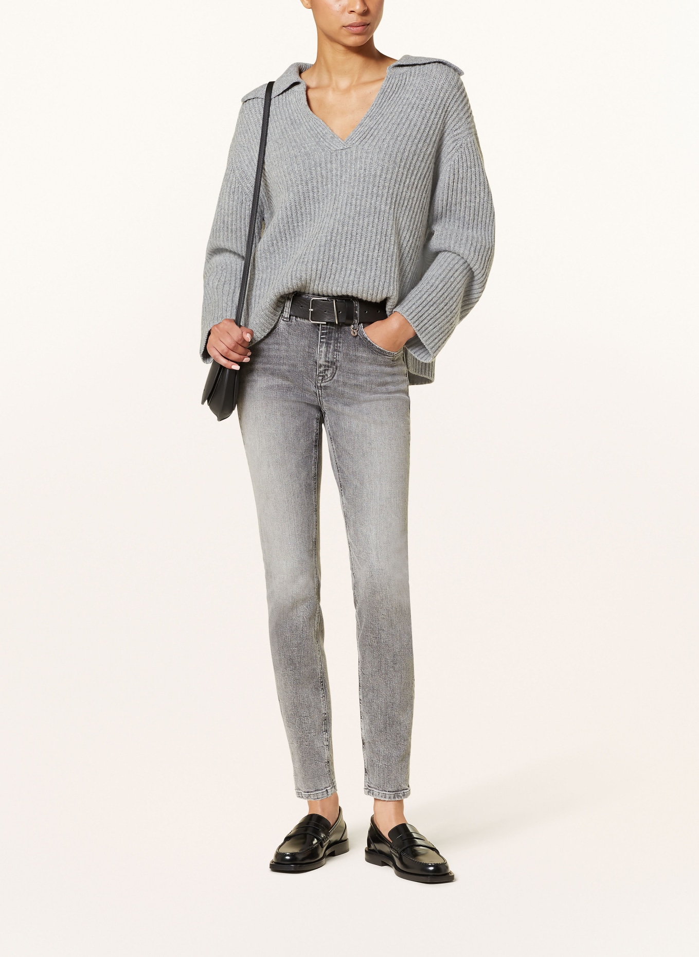 MOS MOSH Skinny džíny MMVICE CHIC: 855 LIGHT GREY
