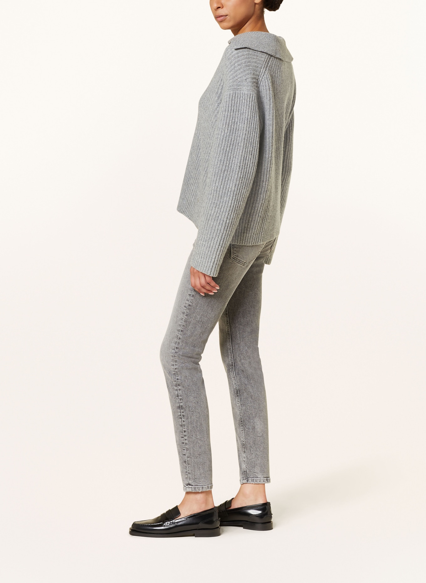 MOS MOSH Skinny džíny MMVICE CHIC: 855 LIGHT GREY