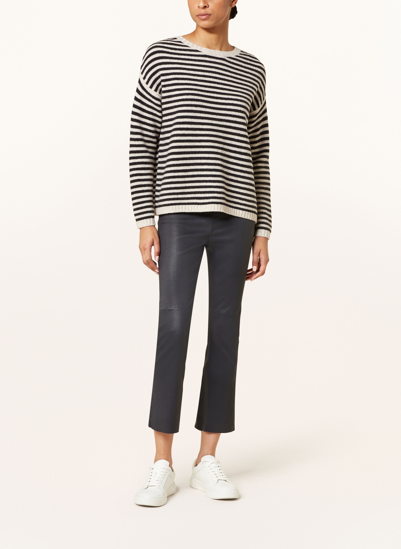 MOS MOSH Pullover MMKHAI in schwarz/ creme