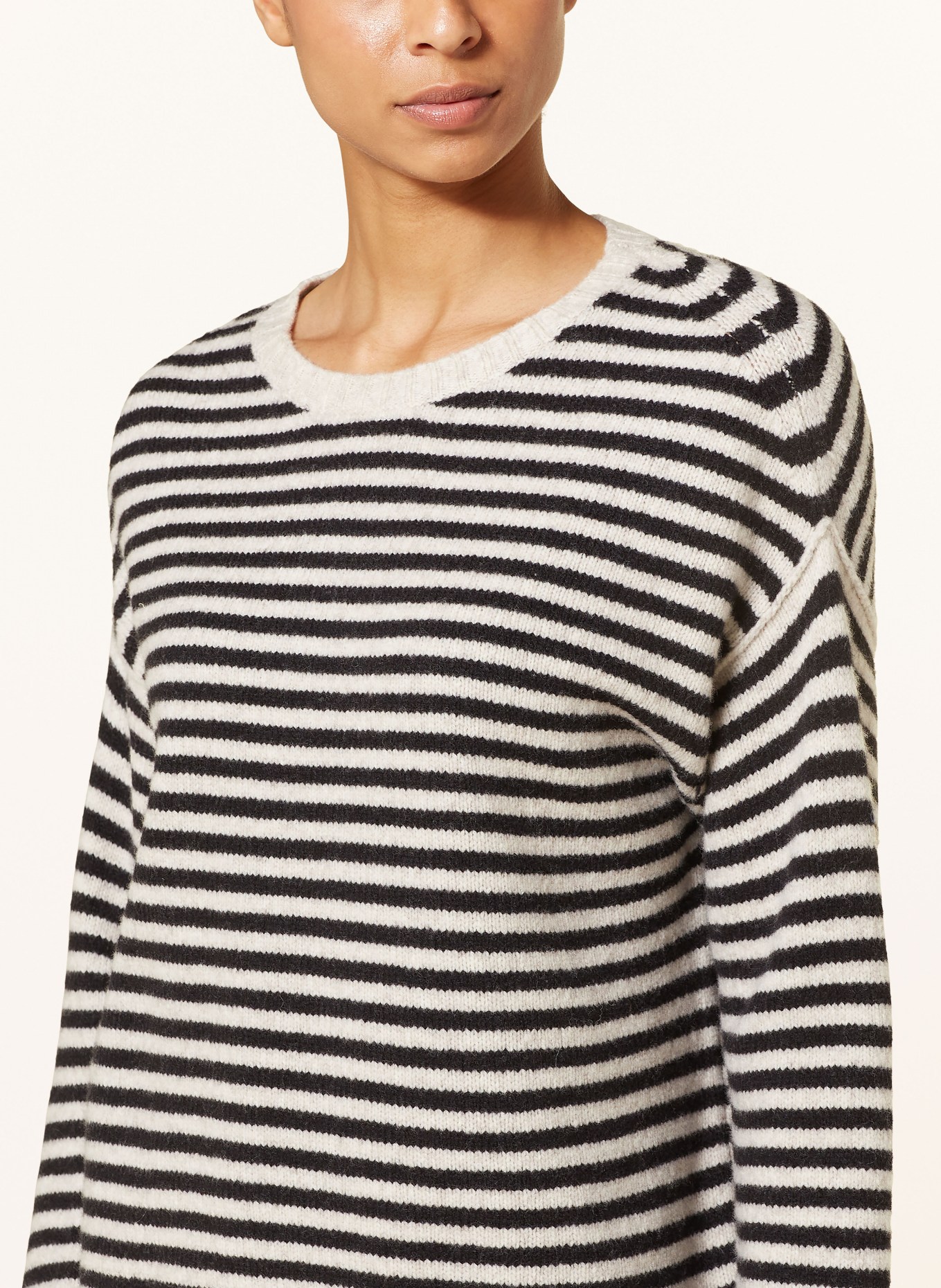 MOS MOSH Pullover MMKHAI in schwarz/ creme