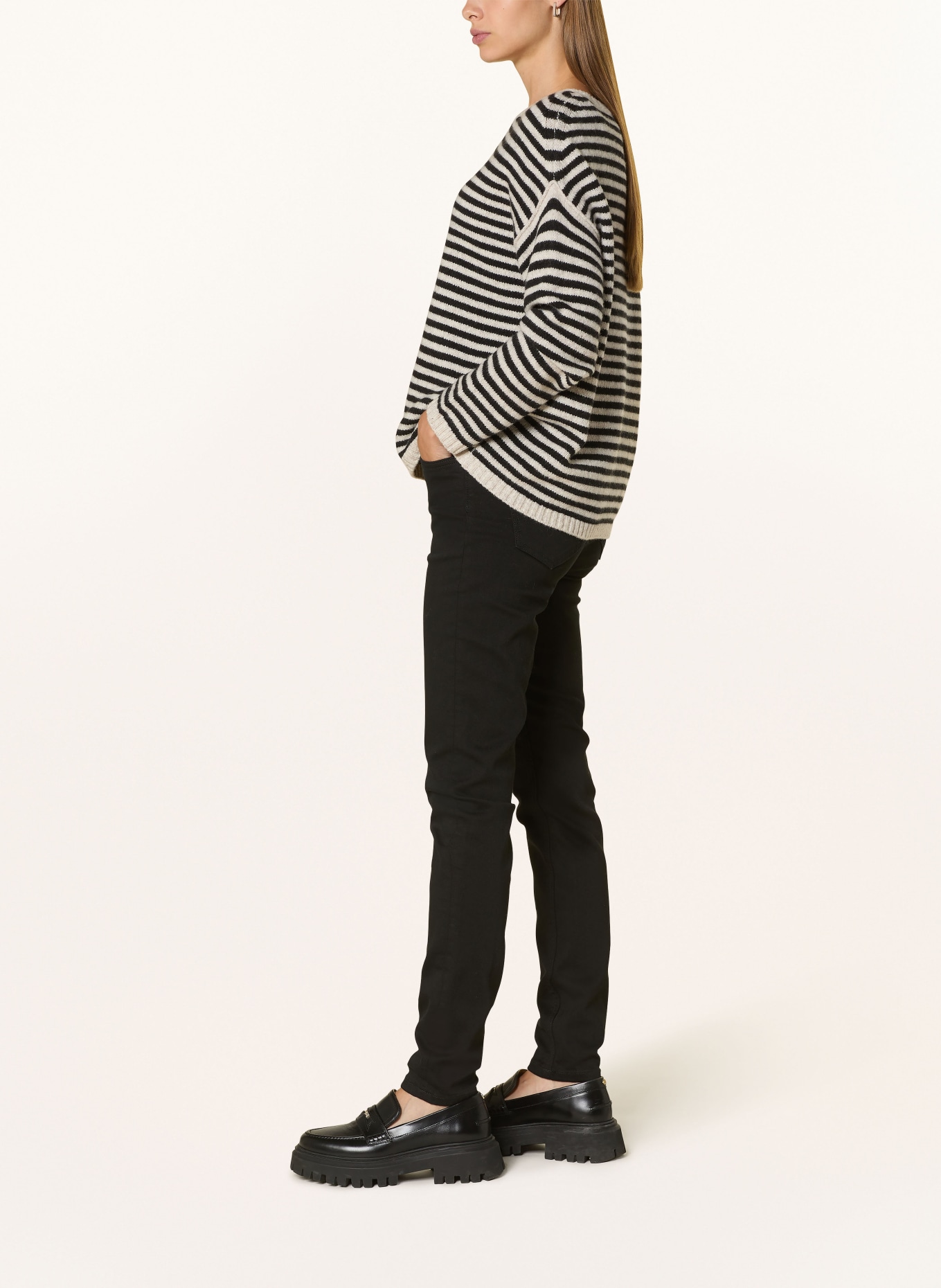 MOS MOSH Skinny print jeans MMVICE: 801 BLACK