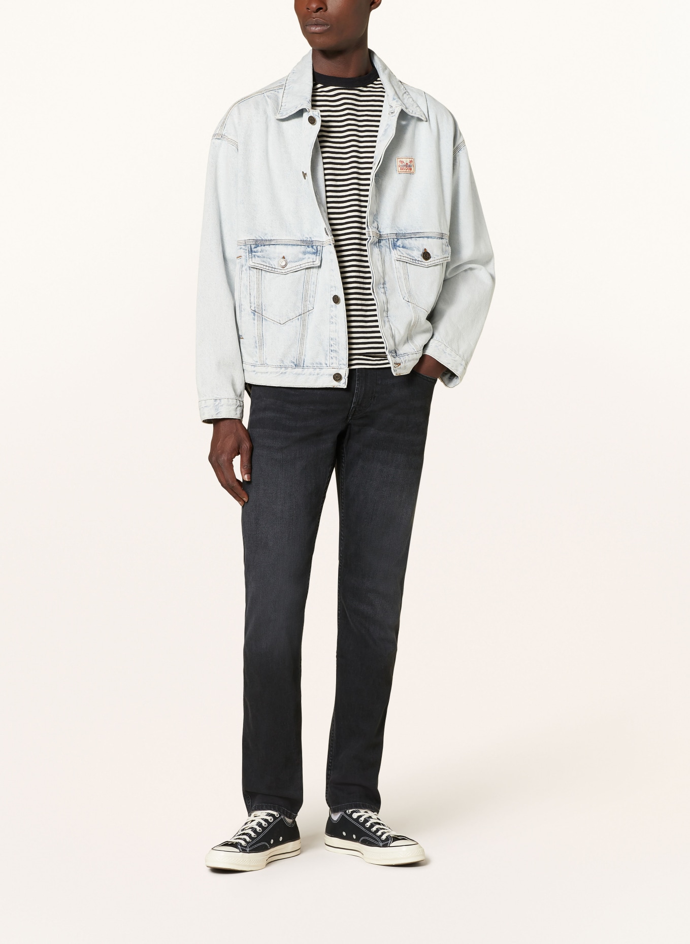 REPLAY Jeansy ANBASS slim fit: 098 BLACK