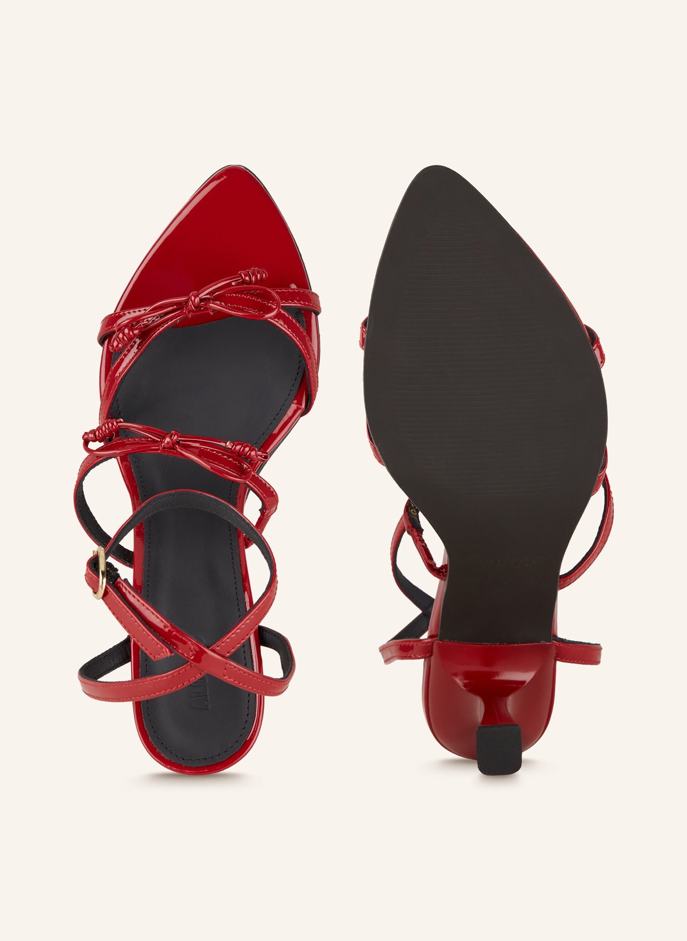 ALOHAS Sandály MALIA: TMAVĚ ČERVENÁ