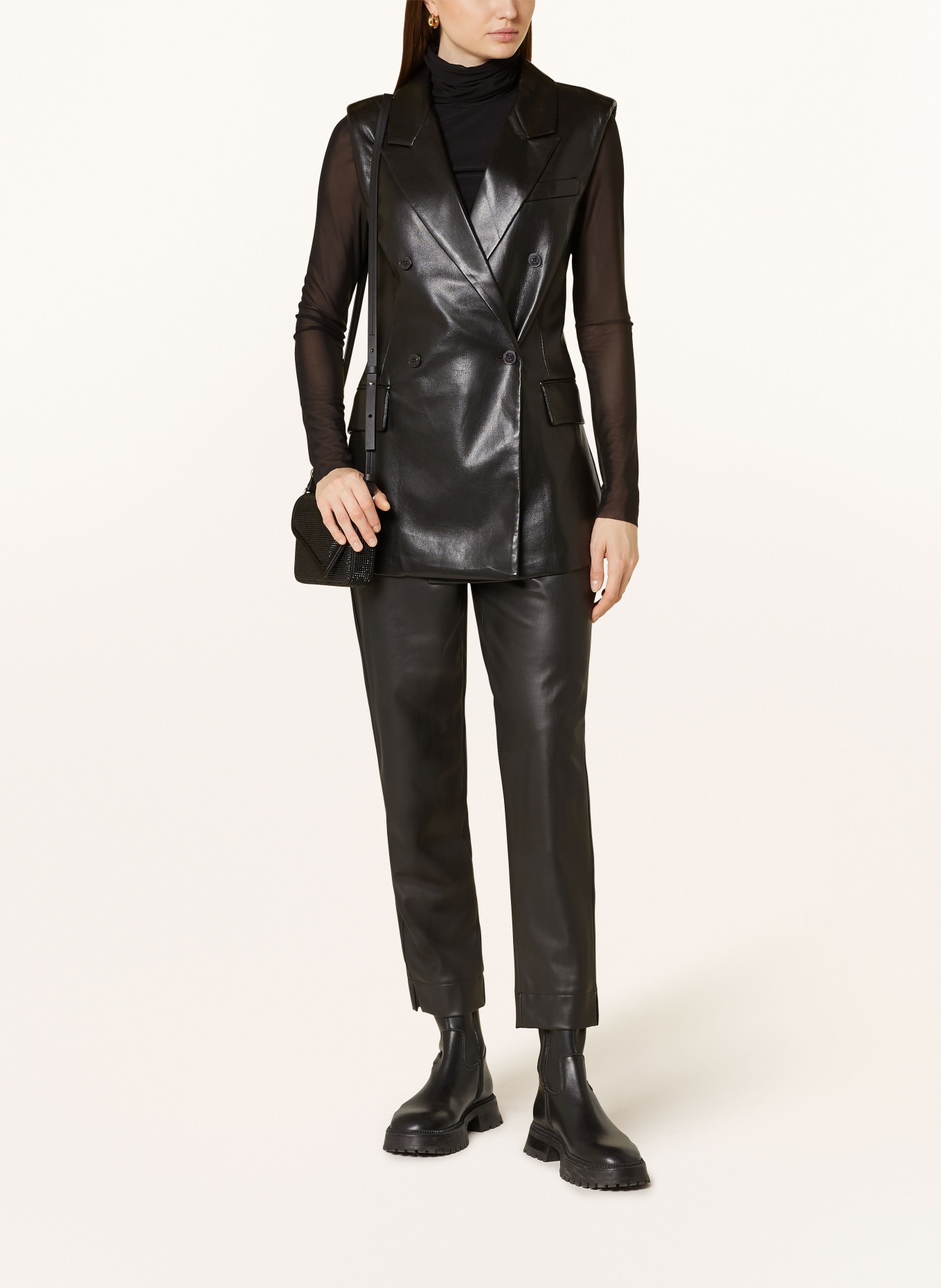 RAFFAELLO ROSSI 7/8-Hose ROLA O in Lederoptik: SCHWARZ