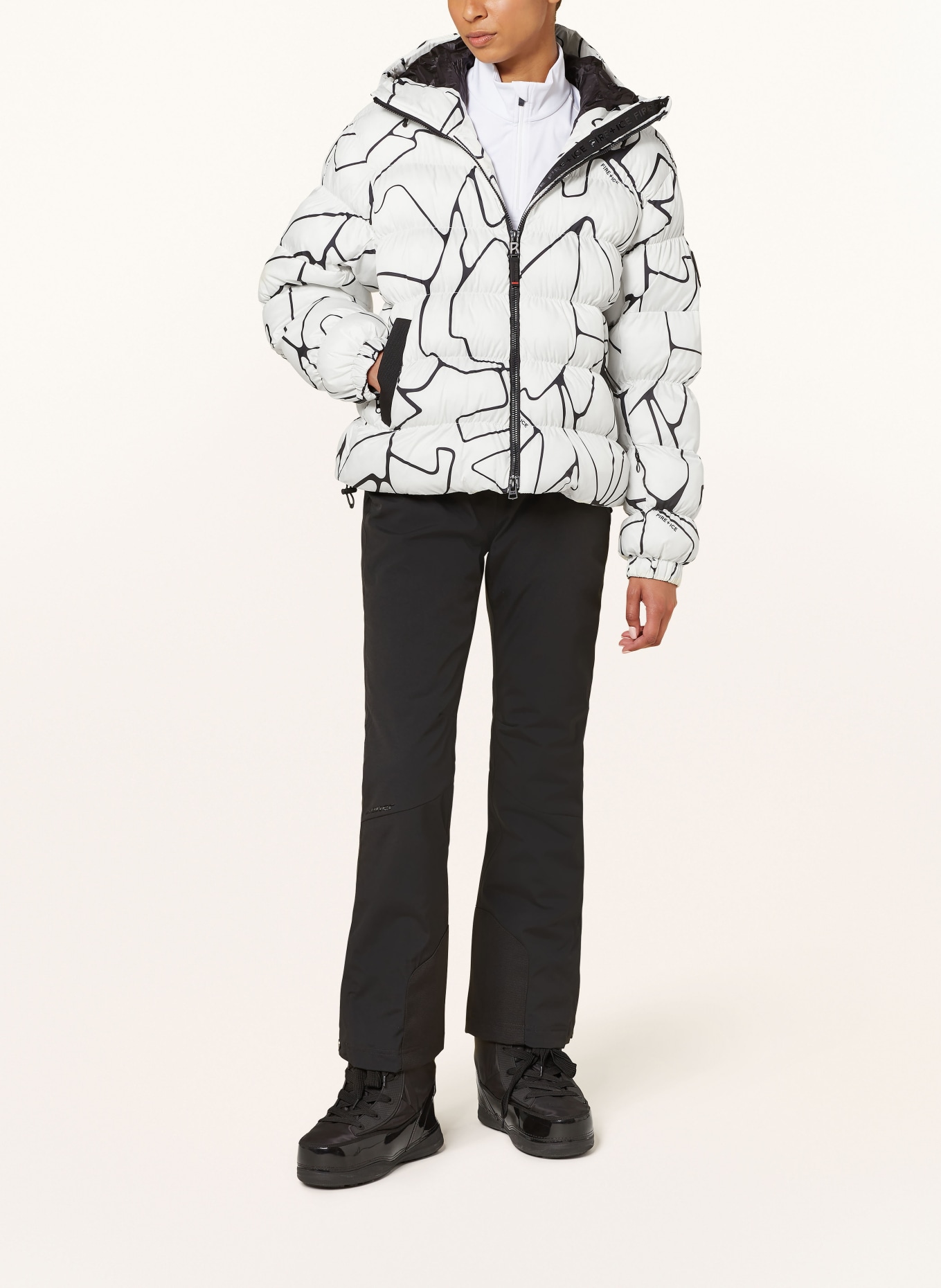 FIRE+ICE Ski jacket ROMY: WHITE / BLACK