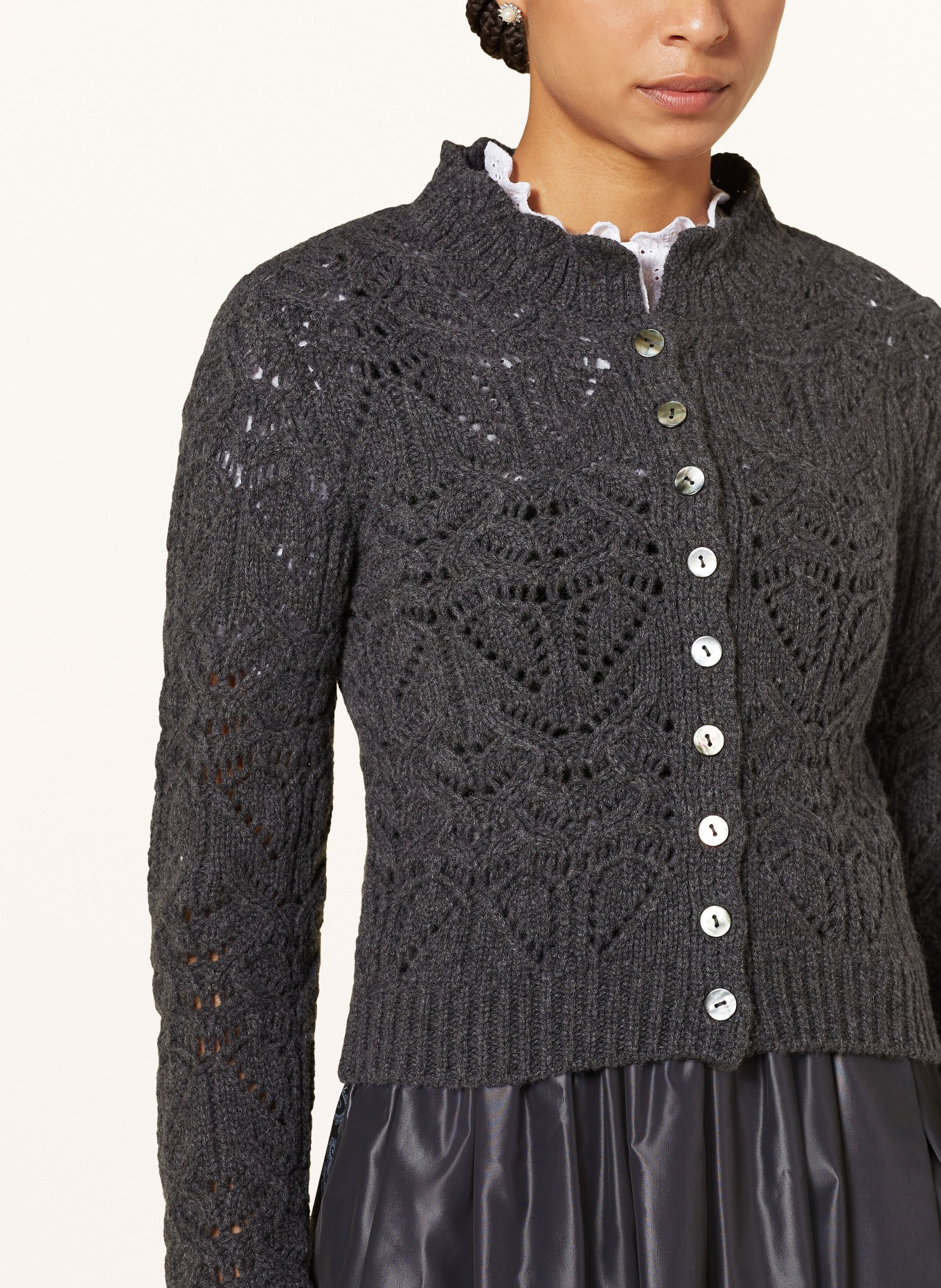 Johann & Johanna Knit cardigan: DARK GRAY
