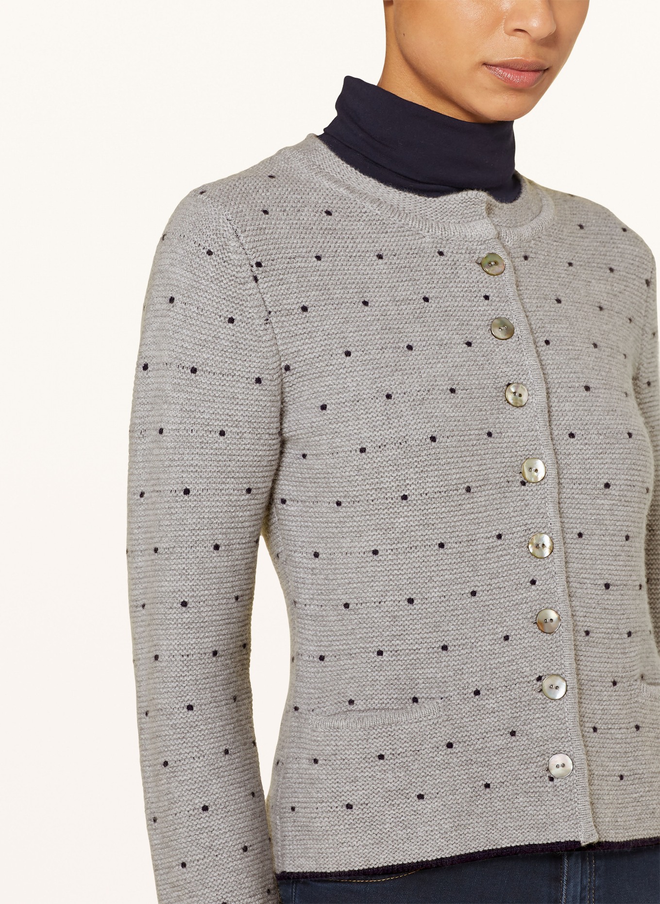 Johann & Johanna Knit cardigan: GRAU MELANGE