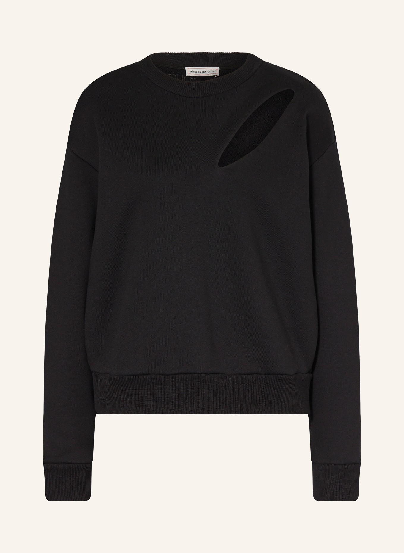 Alexander McQUEEN Sweatshirt with cut out in black