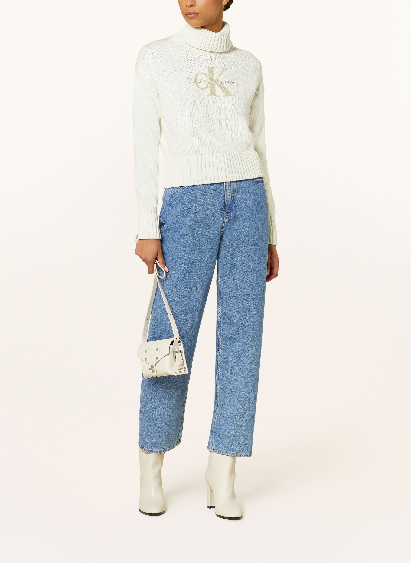calvin ull Klein Jeans Turtleneck sweater, Color: ECRU (Image 2)
