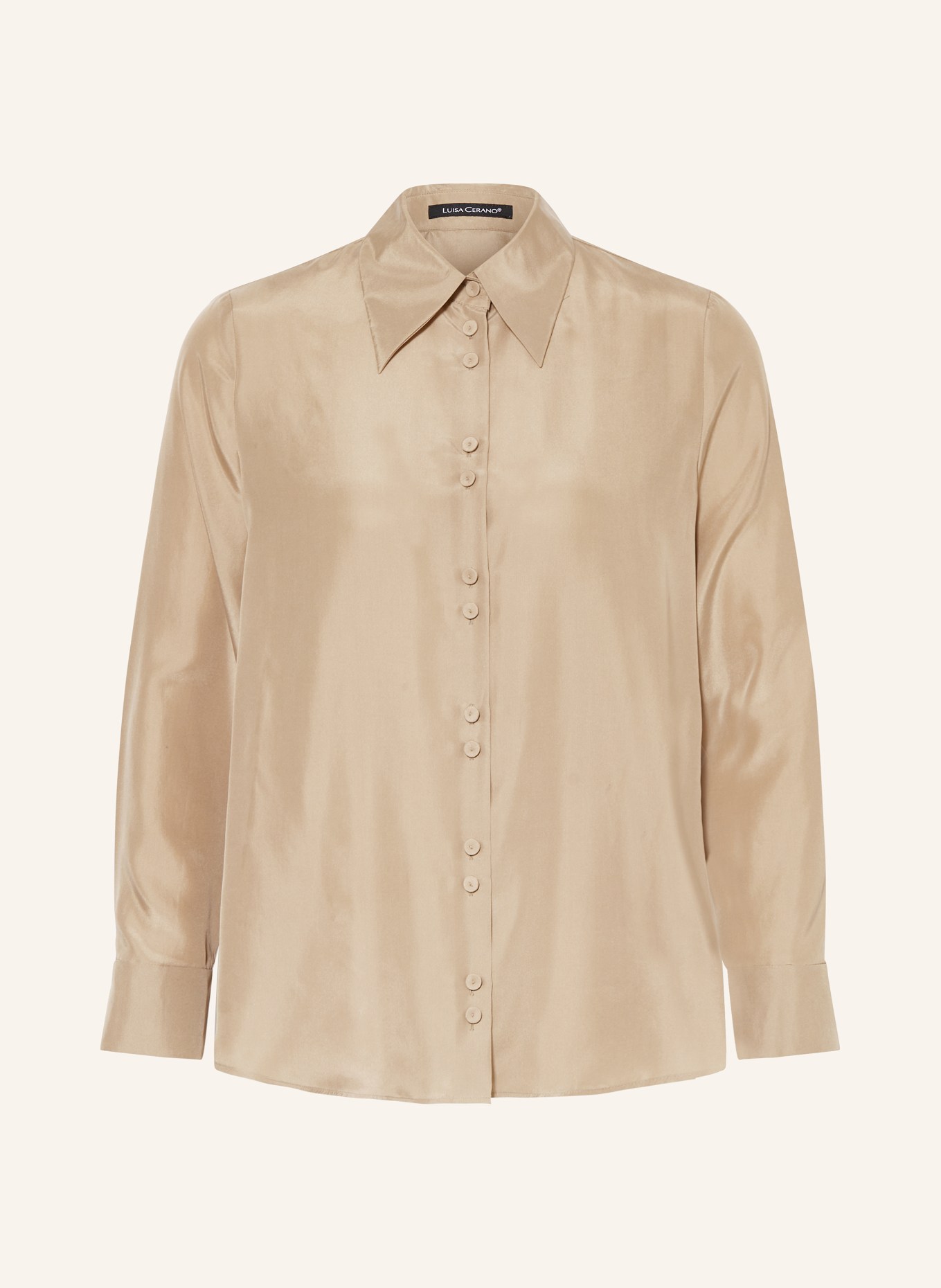 LUISA CERANO Shirt blouse in silk, Color: BEIGE (Image 1)