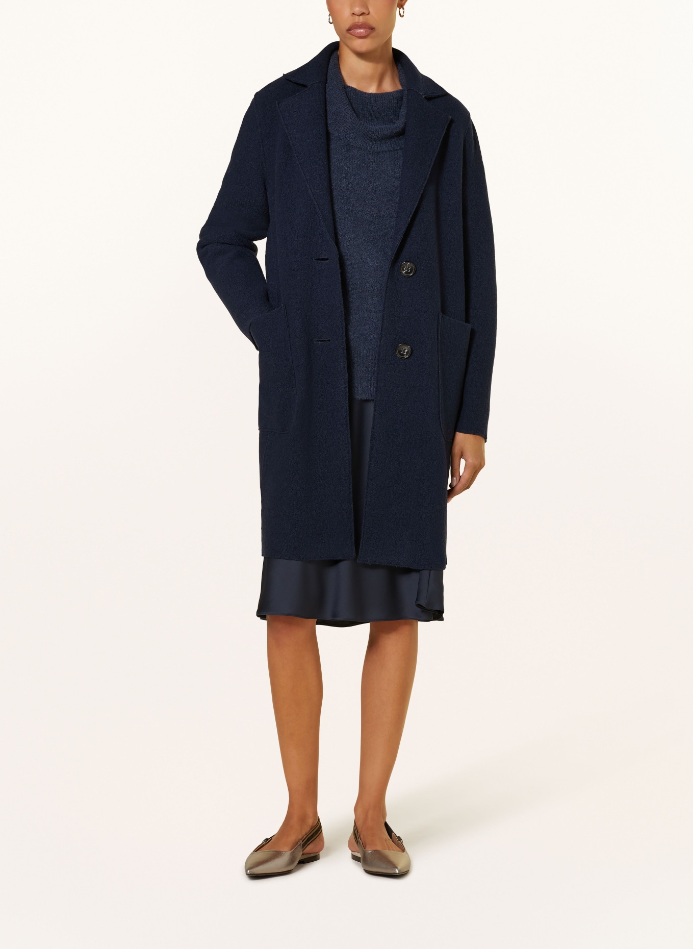 LUISA CERANO Wool coat, Color: DARK BLUE (Image 2)