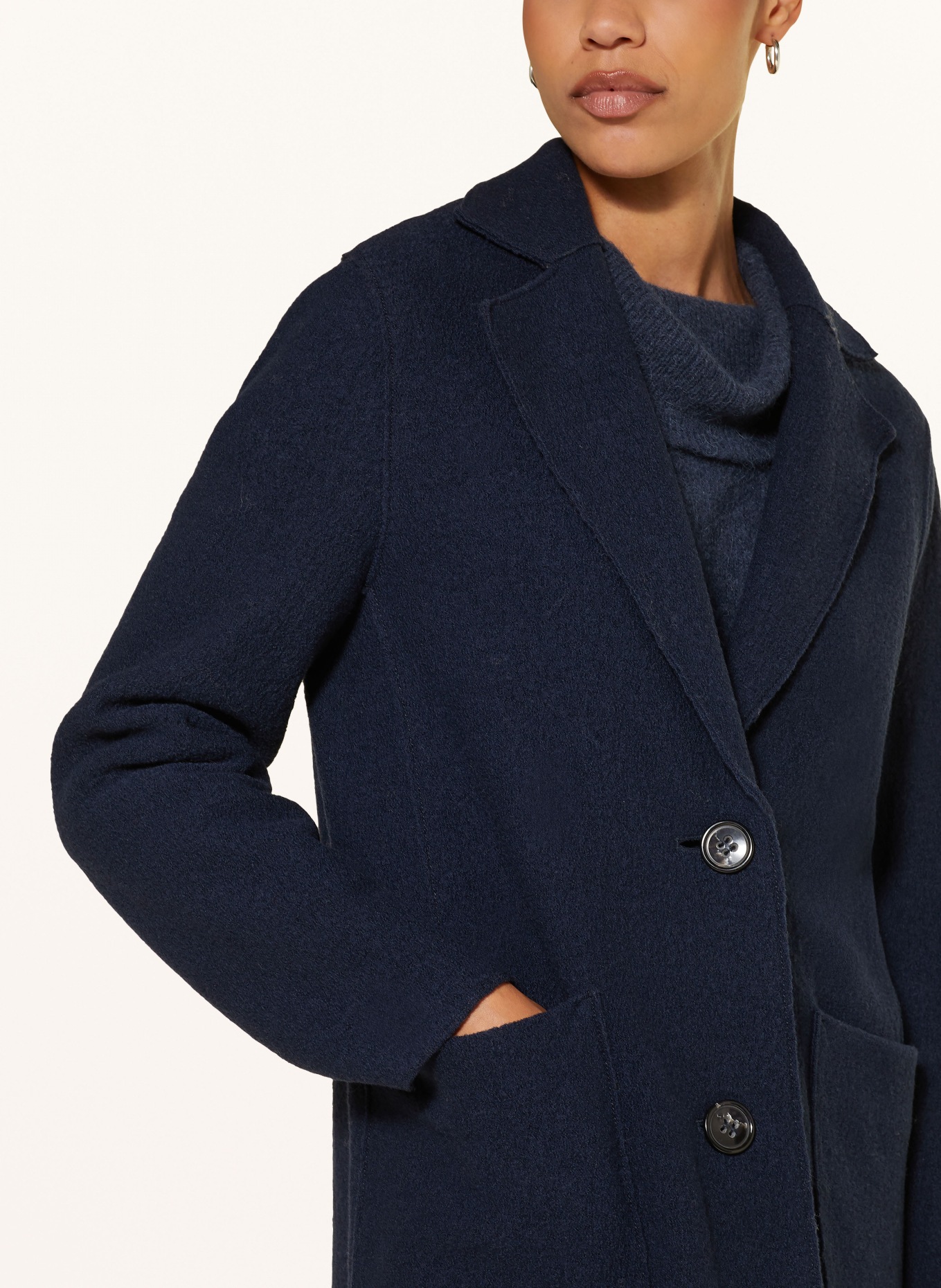 LUISA CERANO Wool coat, Color: DARK BLUE (Image 4)