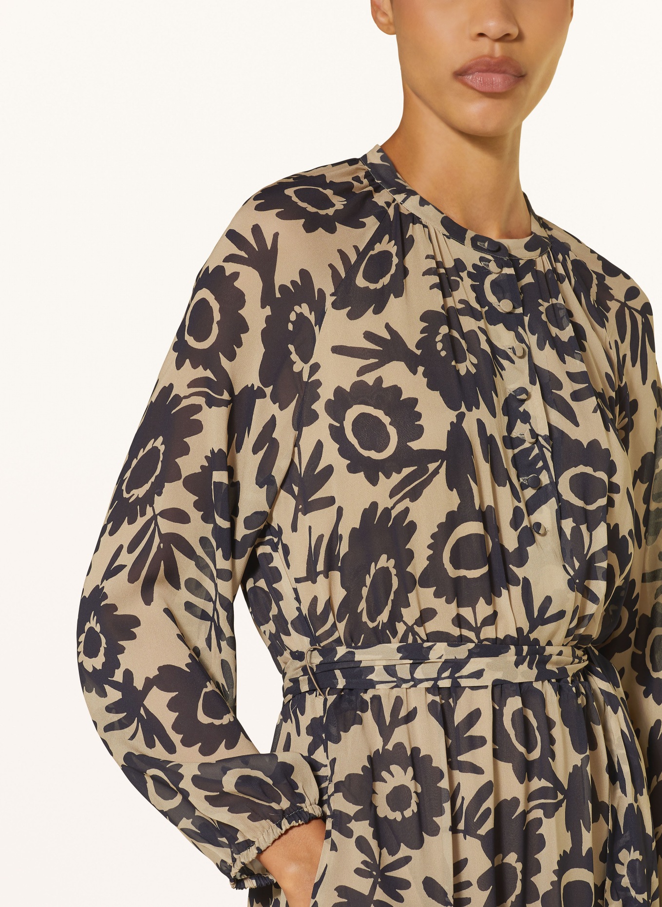 LUISA CERANO Dress in camel black