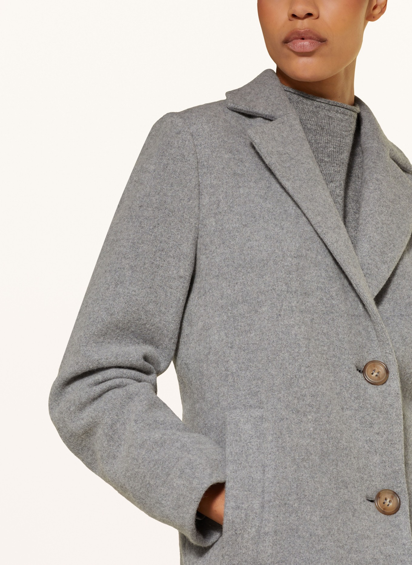 LUISA CERANO Wollmantel: GRAU