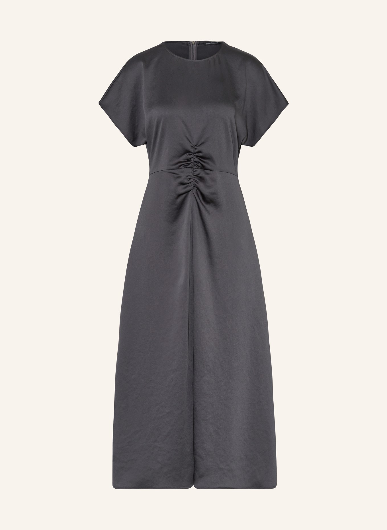LUISA CERANO robe en satin: GRIS FONCÉ
