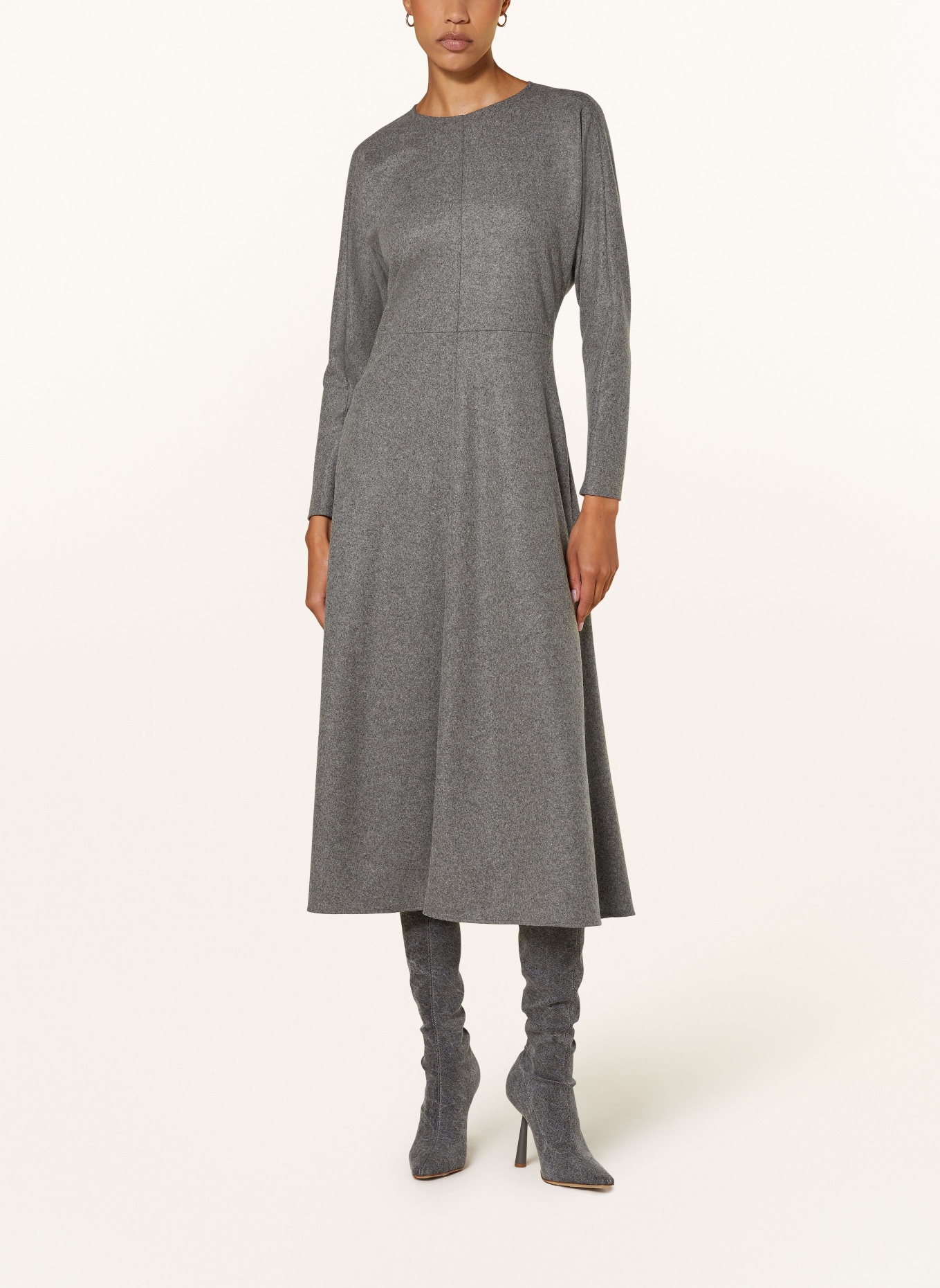 LUISA CERANO Strickkleid: GRAU