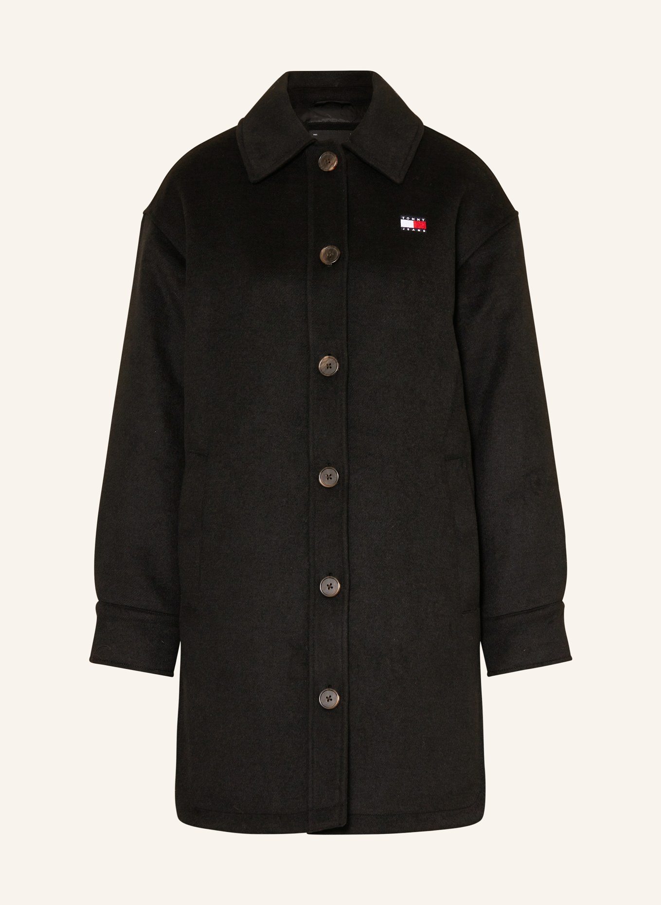 Tommy jeans black coat on sale