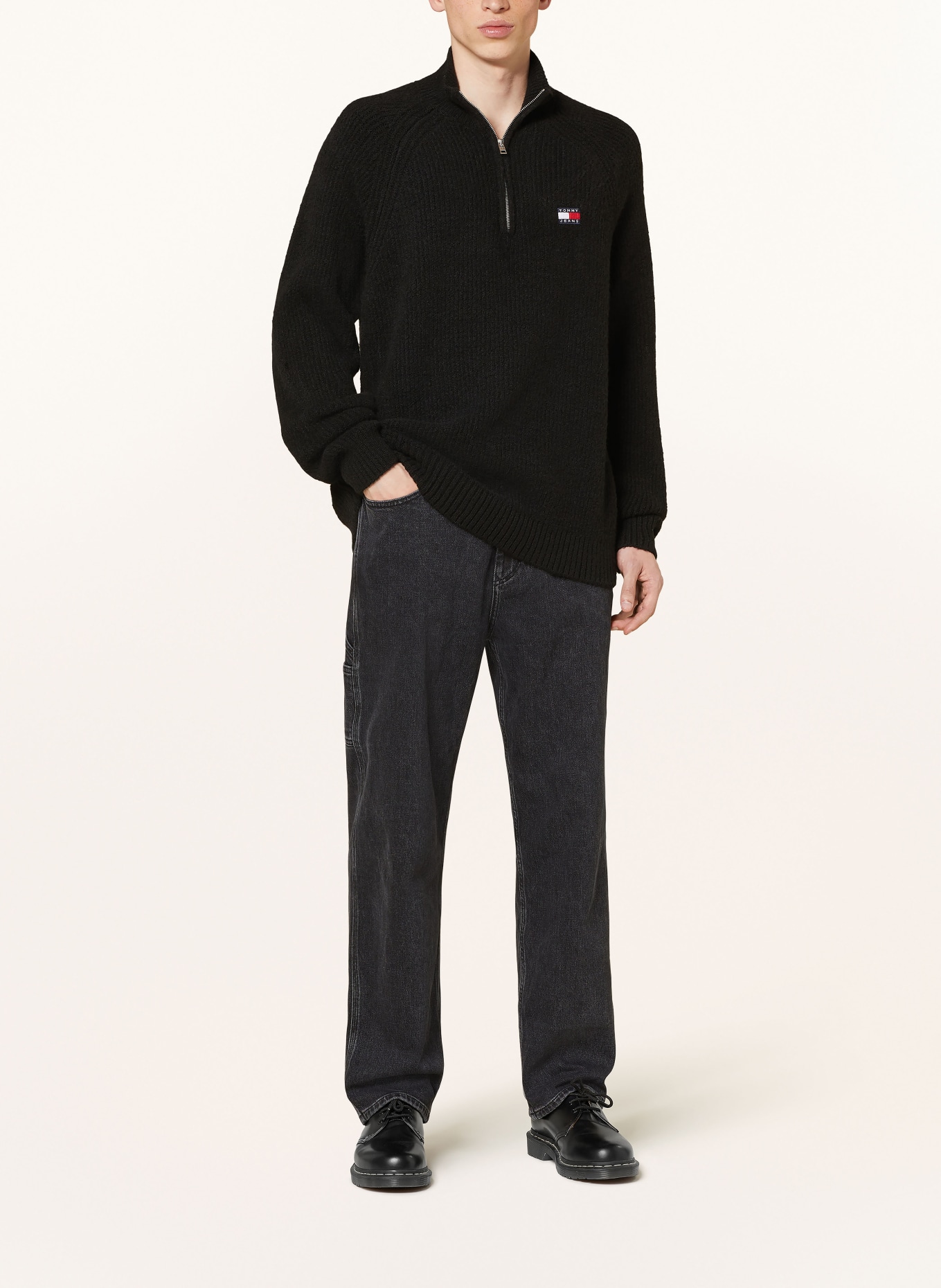 TOMMY JEANS Troyer: SCHWARZ